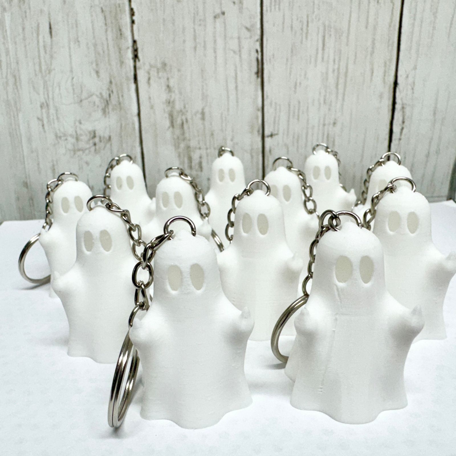 Other 3D Printed Ghost Funny Keychain White Ghost Design Chain Size ONE SIZE - 8 Thumbnail