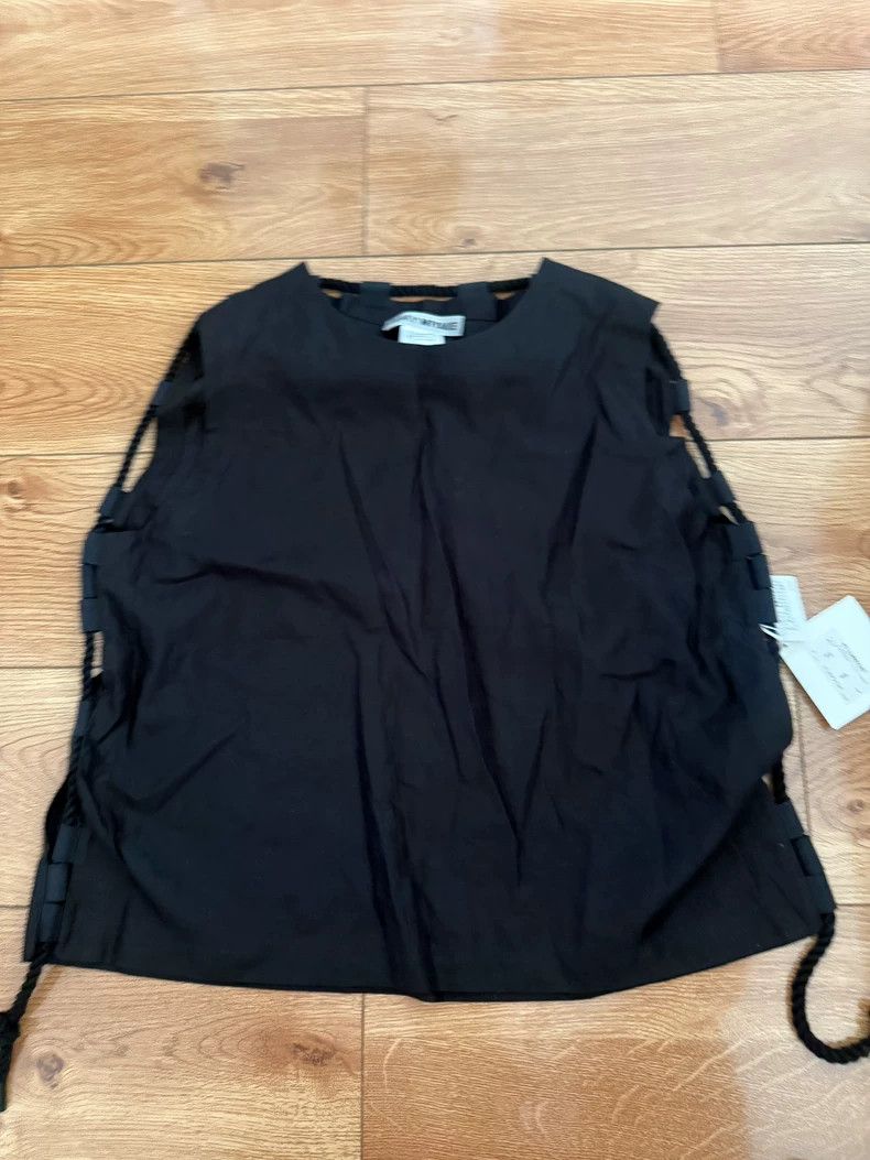 Issey Miyake Issey Miyake size:2 Black cotton and linen sleeveless top Size XS / US 0-2 / IT 36-38 - 5 Thumbnail