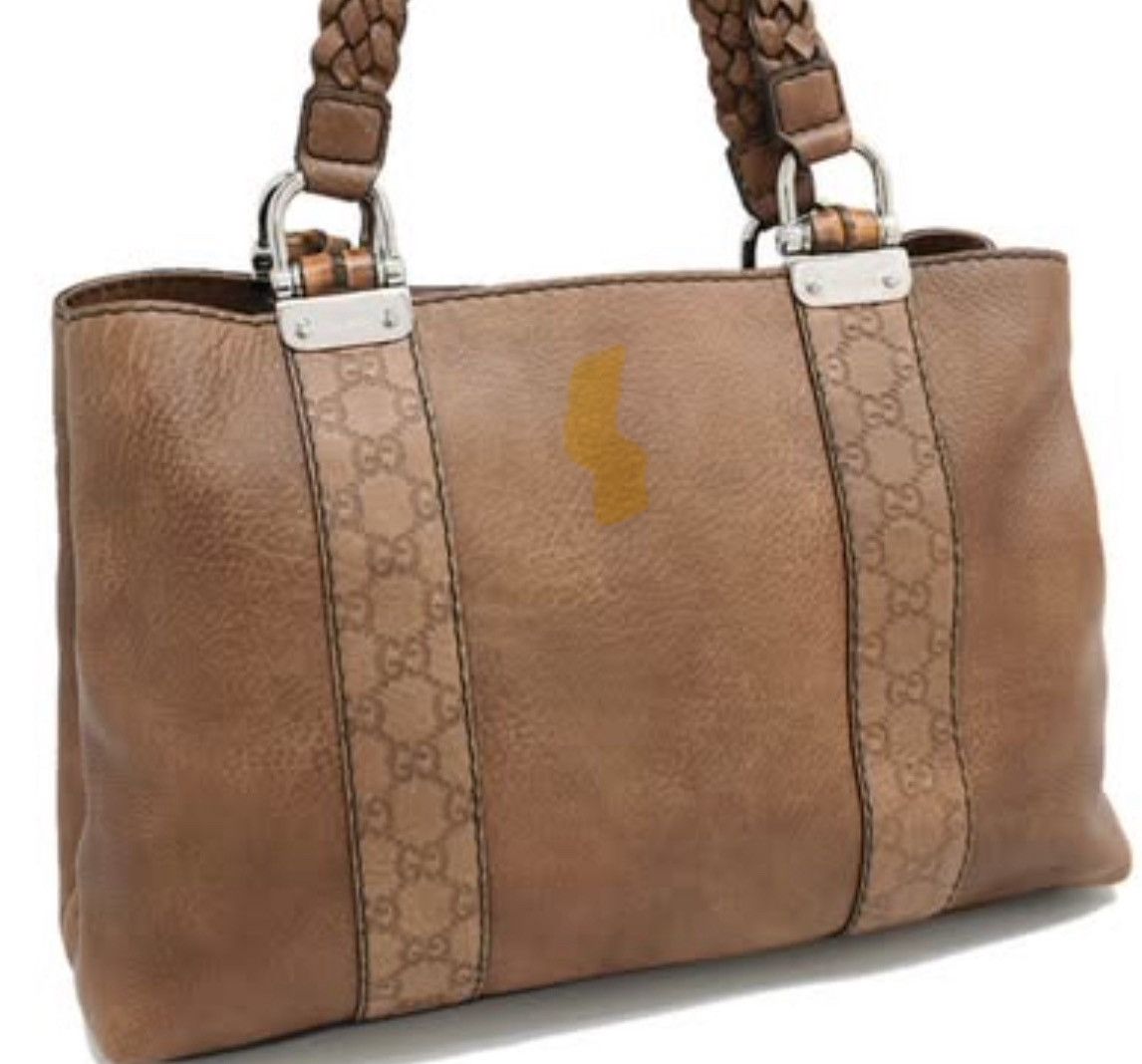 Gucci Gucci Brown Guccissma Bamboo Tote Bag Size ONE SIZE - 1 Thumbnail