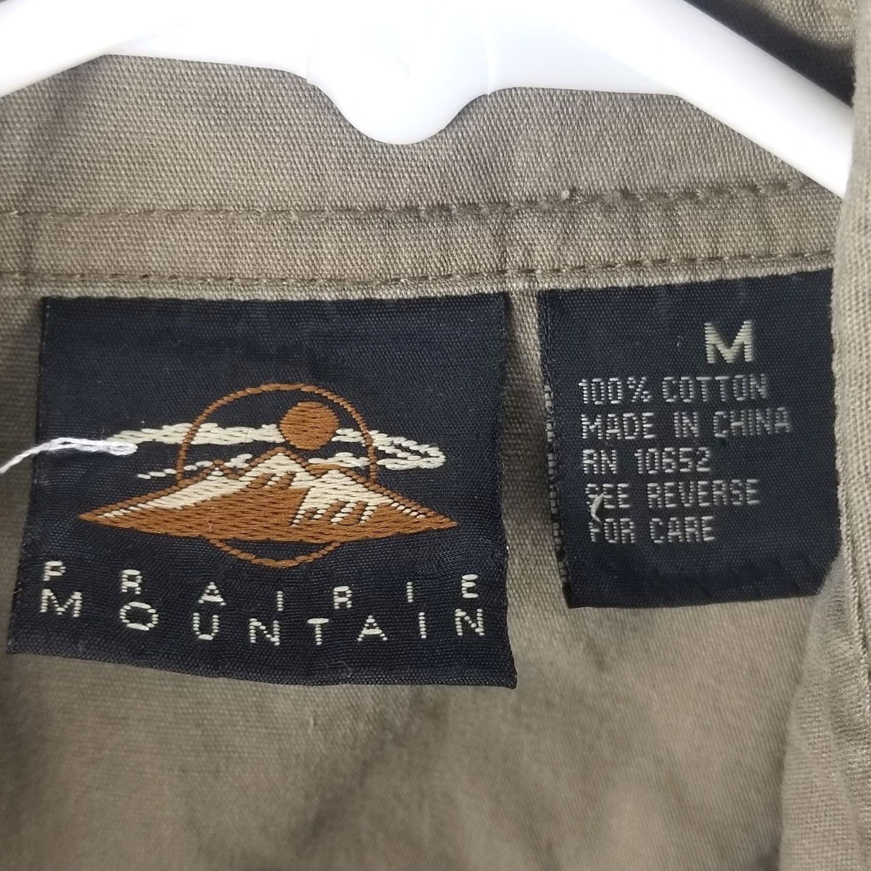 Denime Prairie Mountain VTG Alaska Button Up Denim Shirt Mens Adult Medium Tan Embroidered Cotton Denim" Size US M / EU 48-50 / 2 - 3 Thumbnail