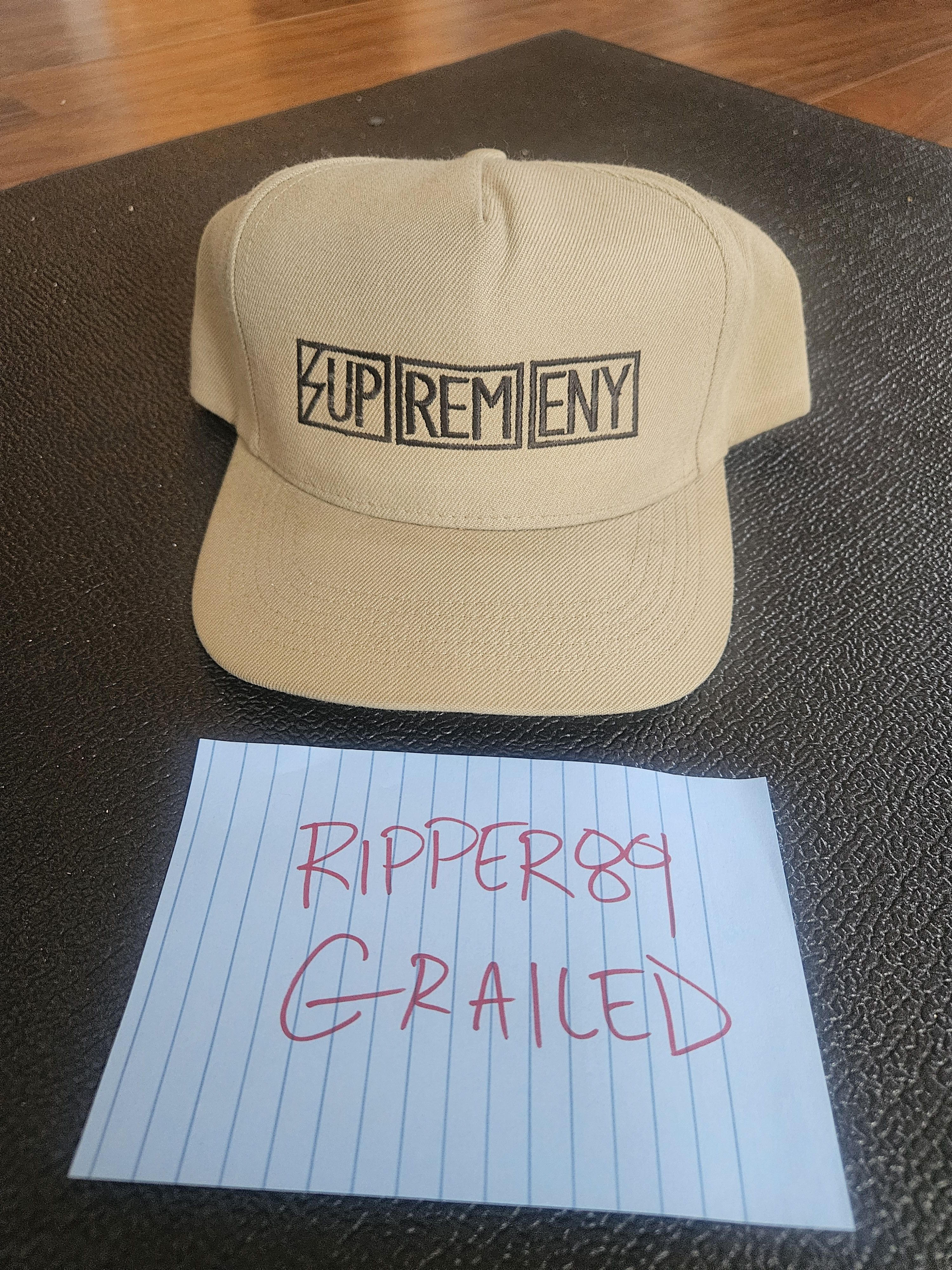 Supreme Supreme Subhumans Snapback Hat - Grey/Tan - RARE! Size ONE SIZE - 1 Thumbnail