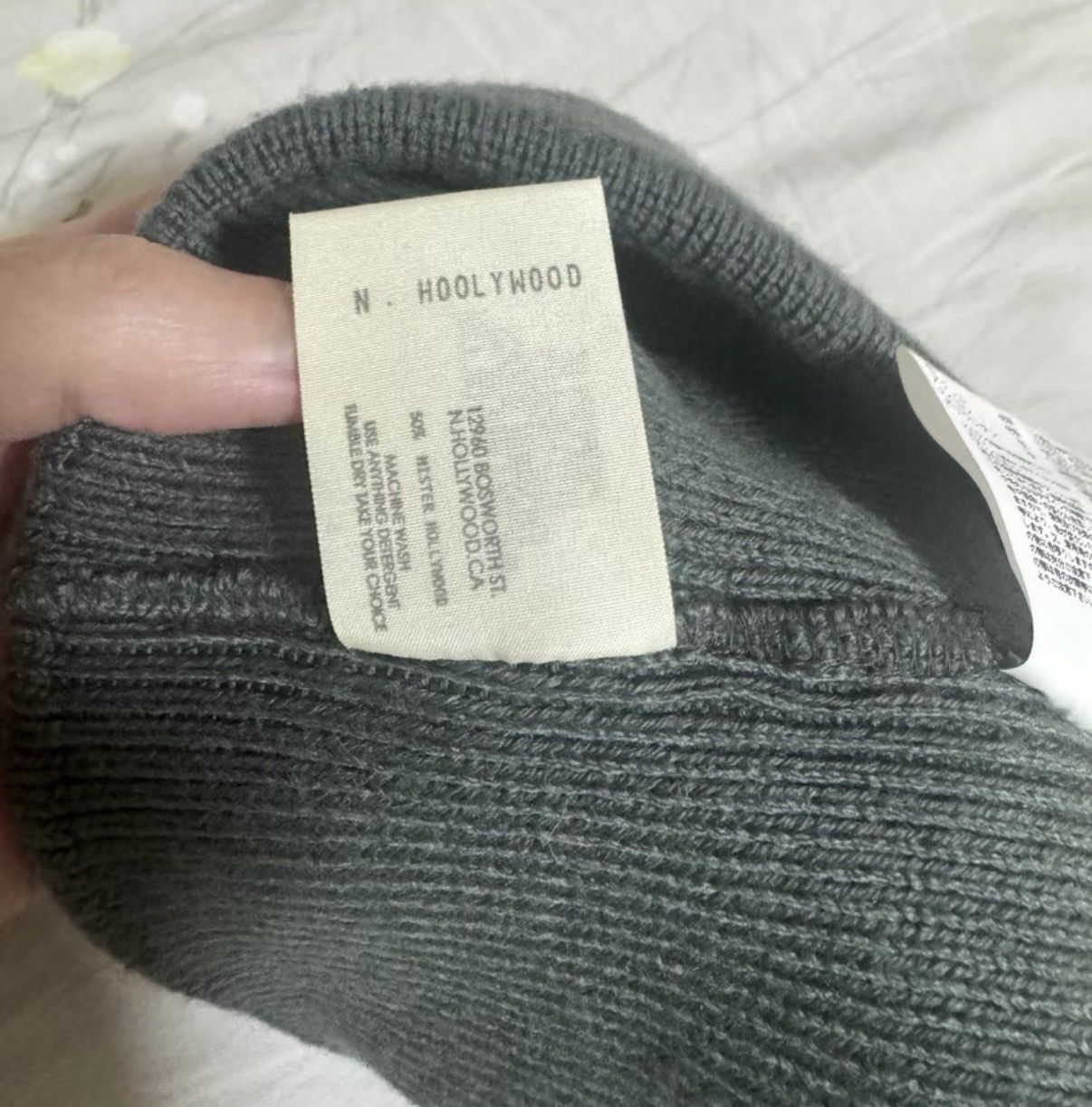 N.Hoolywood N.HOOLYWOOD 22AW Japanese wool blend knit beanie Grey Size ONE SIZE - 7 Thumbnail