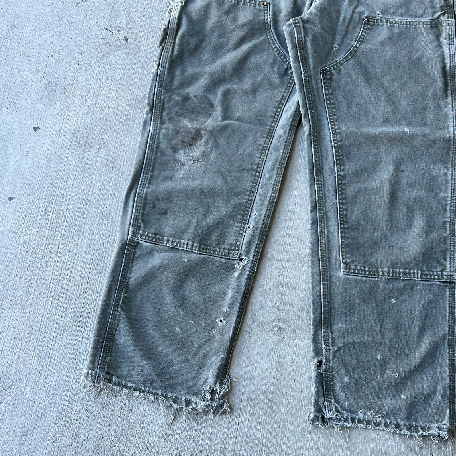 Carhartt × Vintage Carhartt faded green double knee work wear carpenter pants Size US 33 - 8 Thumbnail