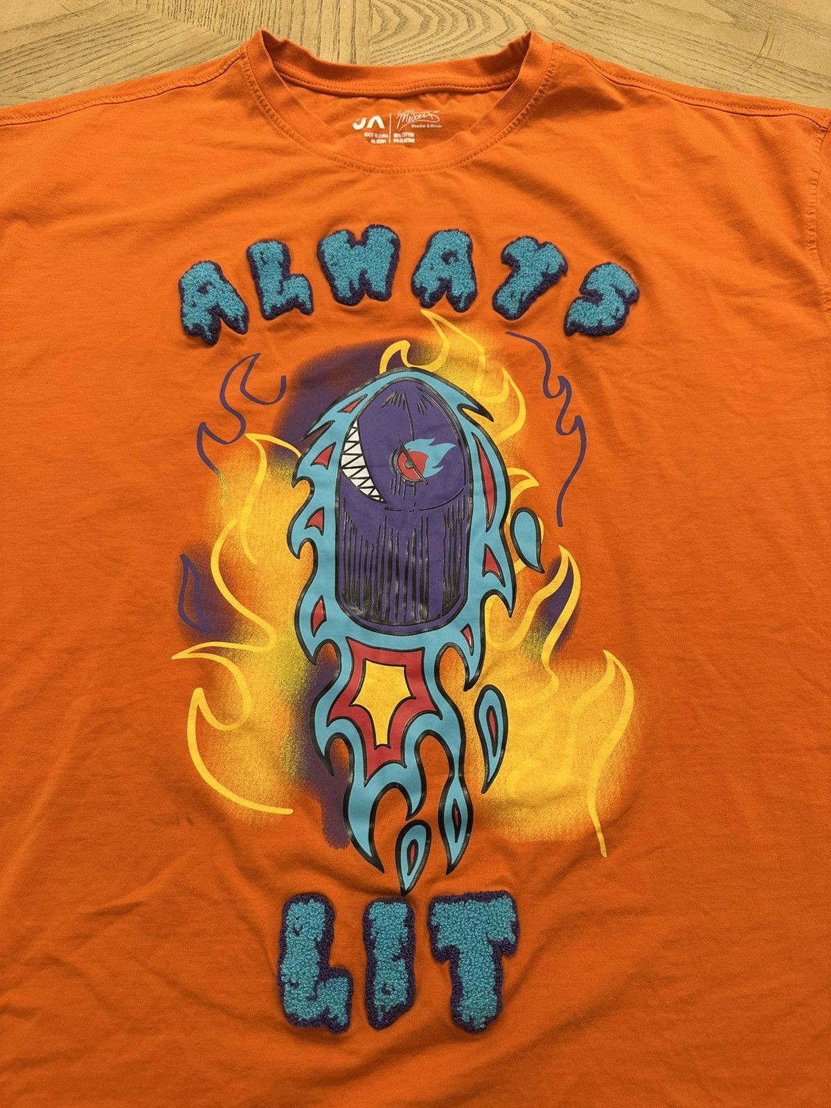 Other Bleecker & Mercer "Always Lit" orange graphic t-shirt Size US XXL / EU 58 / 5 - 2 Thumbnail