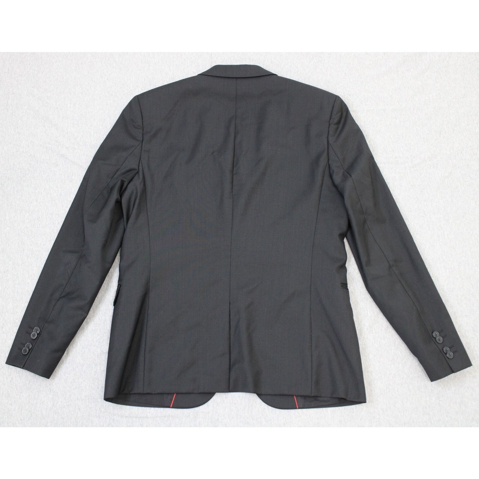 Hugo Boss Hugo Boss Mens Blazer 40S Solid Black 100% Virgin Wool Size 40S - 2 Thumbnail