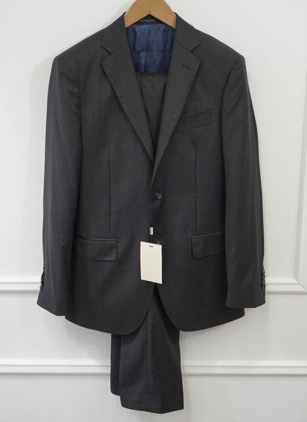 Suitsupply Men Suitsupply Suit Napoli Grey Regular Fit Zignone US36 Size 36R - 1 Thumbnail