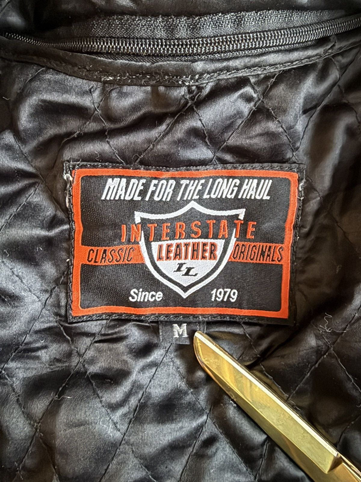 Genuine Leather Interstate Leather Jacket Harley Davidson Eagle Patch Sz M Size US M / EU 48-50 / 2 - 3 Thumbnail