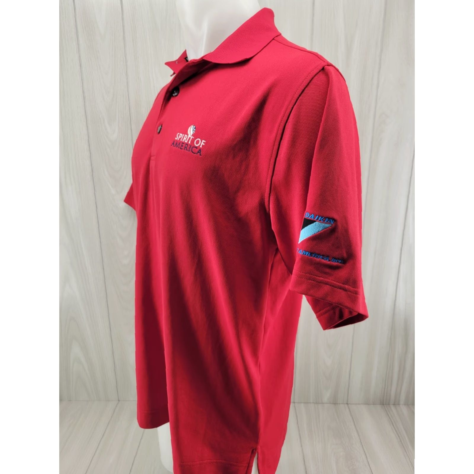 Footjoy FootJoy Golf Polo Men's M Red Spirt of America Daikin Embroidered Logo Athletic Short Sleeve Shirt Sports Golf Brand FJ Regular Size US M / EU 48-50 / 2 - 2 Thumbnail
