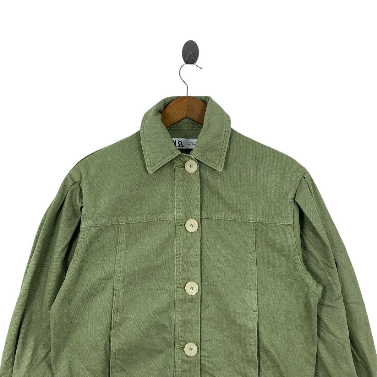 Zara ZARA Casualwear Designer Fully Button Trucker Jeans Jacket Size XS / US 0-2 / IT 36-38 - 3 Thumbnail