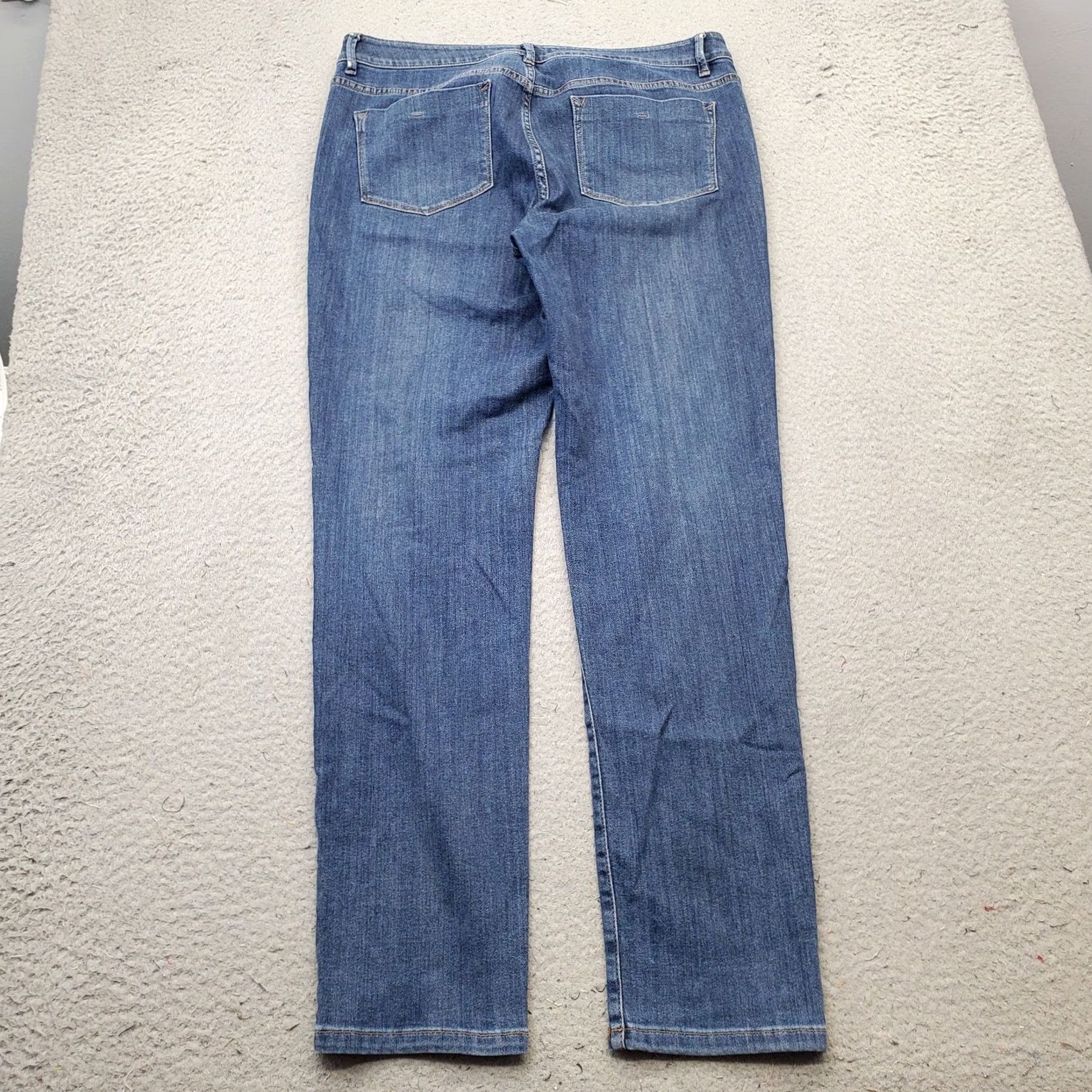 J. Jill J. Jill Weekender Jeans Womens 10 Blue Denim Dark Wash Stretch Straight Leg Size 32" / US 10 / IT 46 - 2 Thumbnail