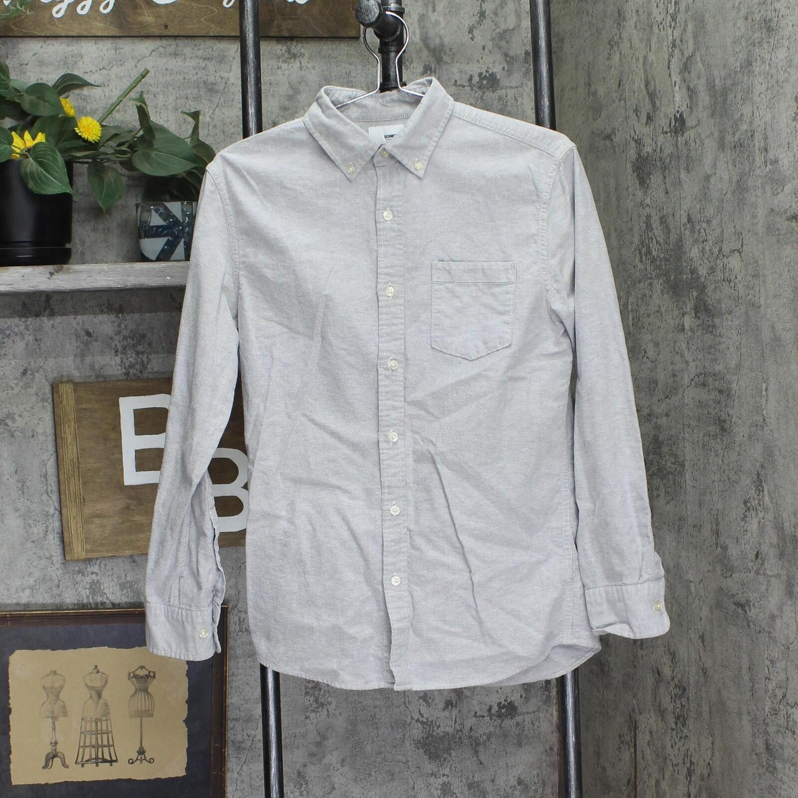 Sonoma Sonoma Long Sleeve Cotton Modern Fit Dress Shirt Gray` S Size US S / EU 44-46 / 1 - 1 Thumbnail