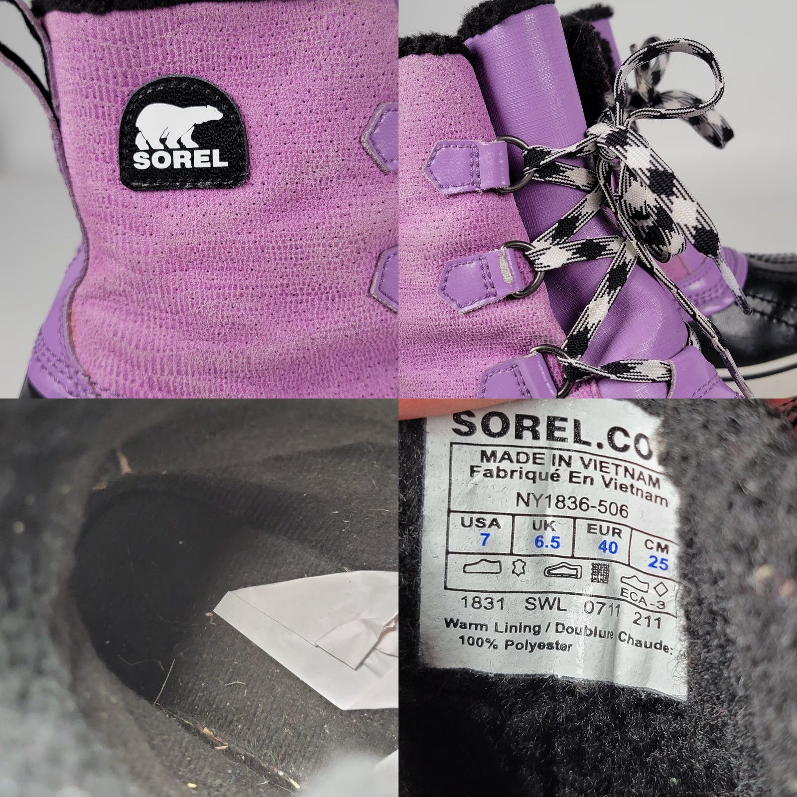 SOREL VINTAGE Sorel Pink Insulated Yoot Pack Boots Women Men's 9 7 EU 40 Winter Water Resistant Lace Up Rubber Upper Leather Snow Boot Adults Girls Boys? Size US 10 / IT 40 - 9 Thumbnail