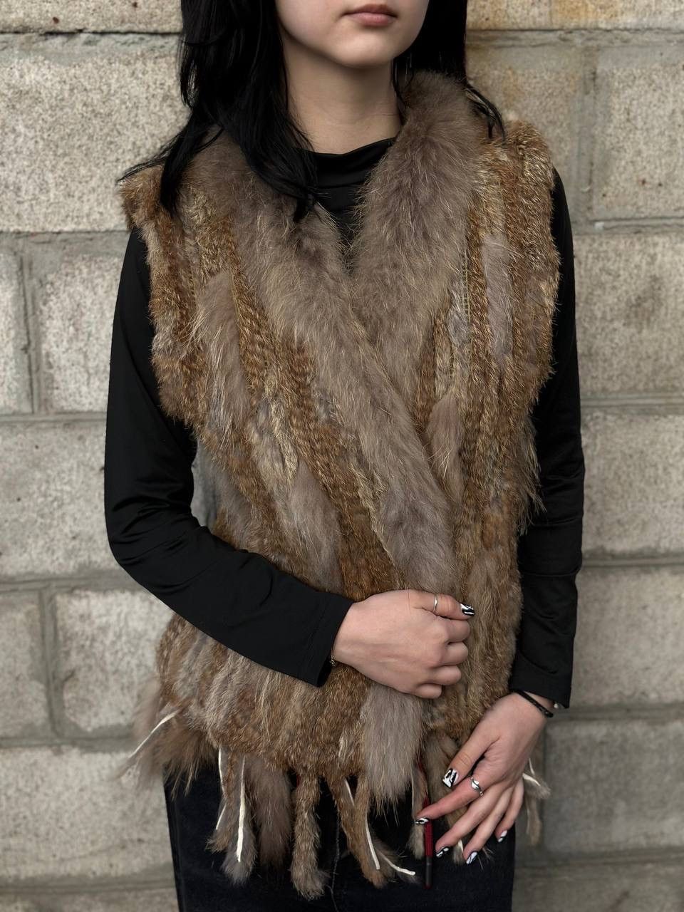 Japanese Brand VTG Japanese Style Women’s Faux Fur Vest Tank Top Y2K Rabbit Size L / US 10 / IT 46 - 7 Thumbnail