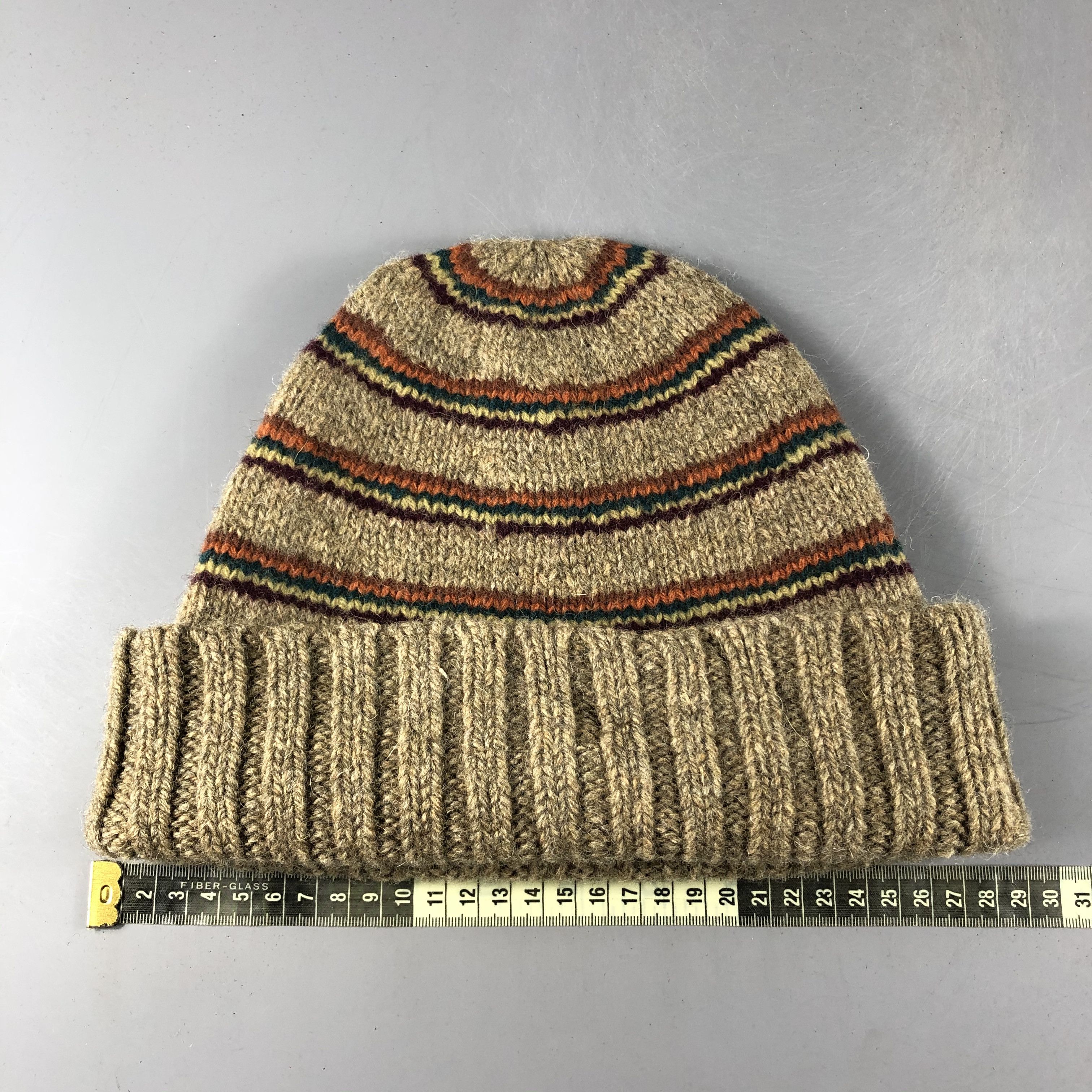 Japanese Brand × Vintage Japanese Brand Stripe Ribbed Beanie Snow Hat Snow Cap -D837 Size ONE SIZE - 3 Thumbnail