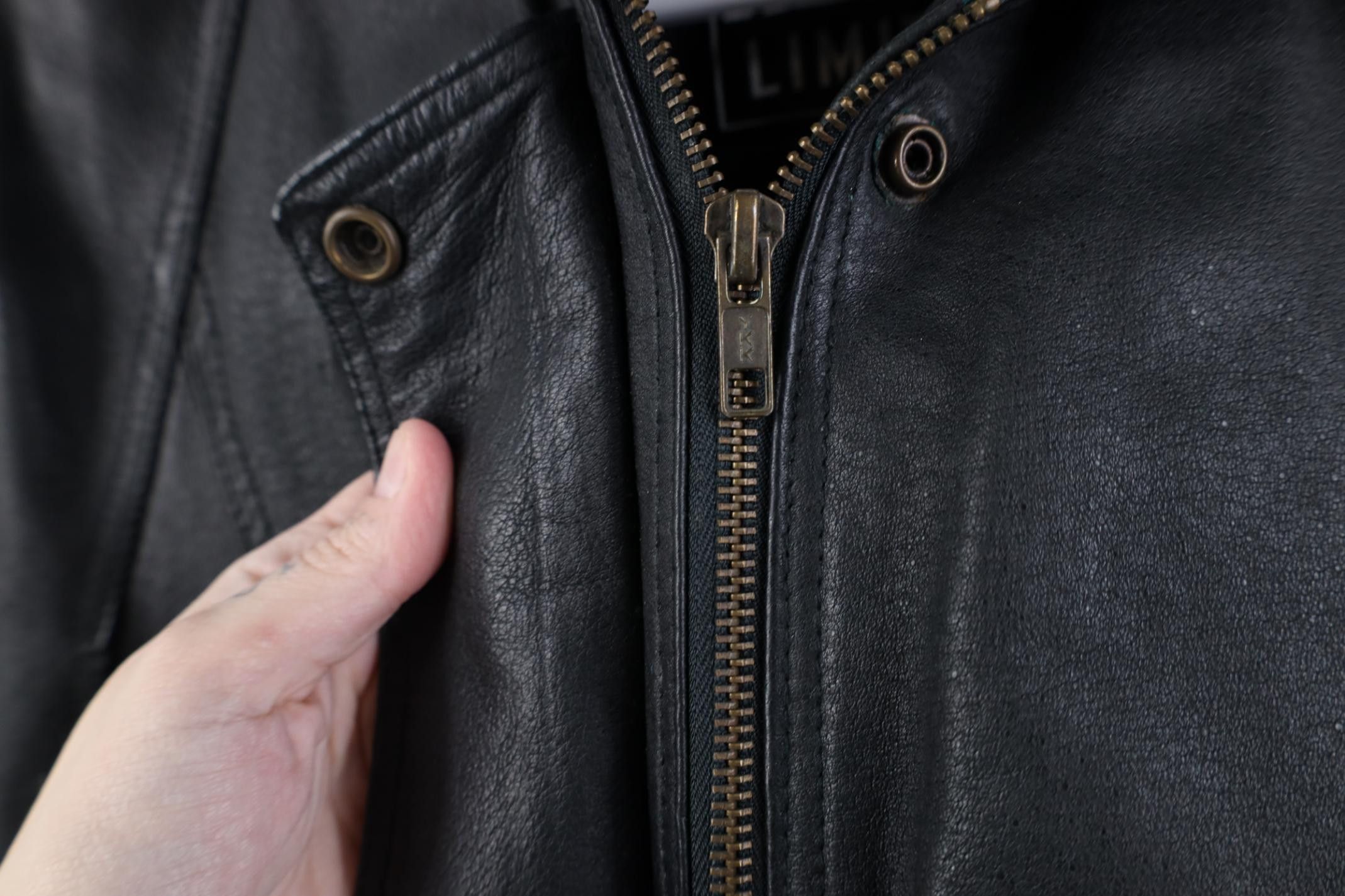 Vintage Vintage 90s Streetwear Lined Leather Flight Bomber Jacket Size L / US 10 / IT 46 - 10 Thumbnail