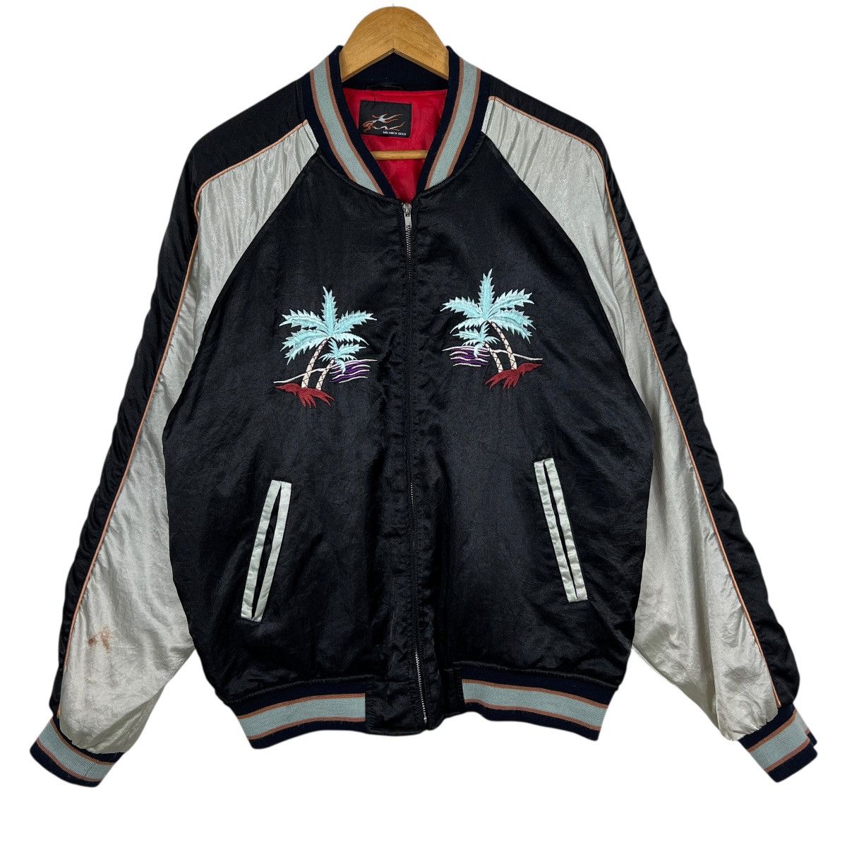 Japanese Brand 80s Vintage Alohai hawaii Embroidery Sukajan Souvenir Jacket Size US L / EU 52-54 / 3 - 1 Thumbnail
