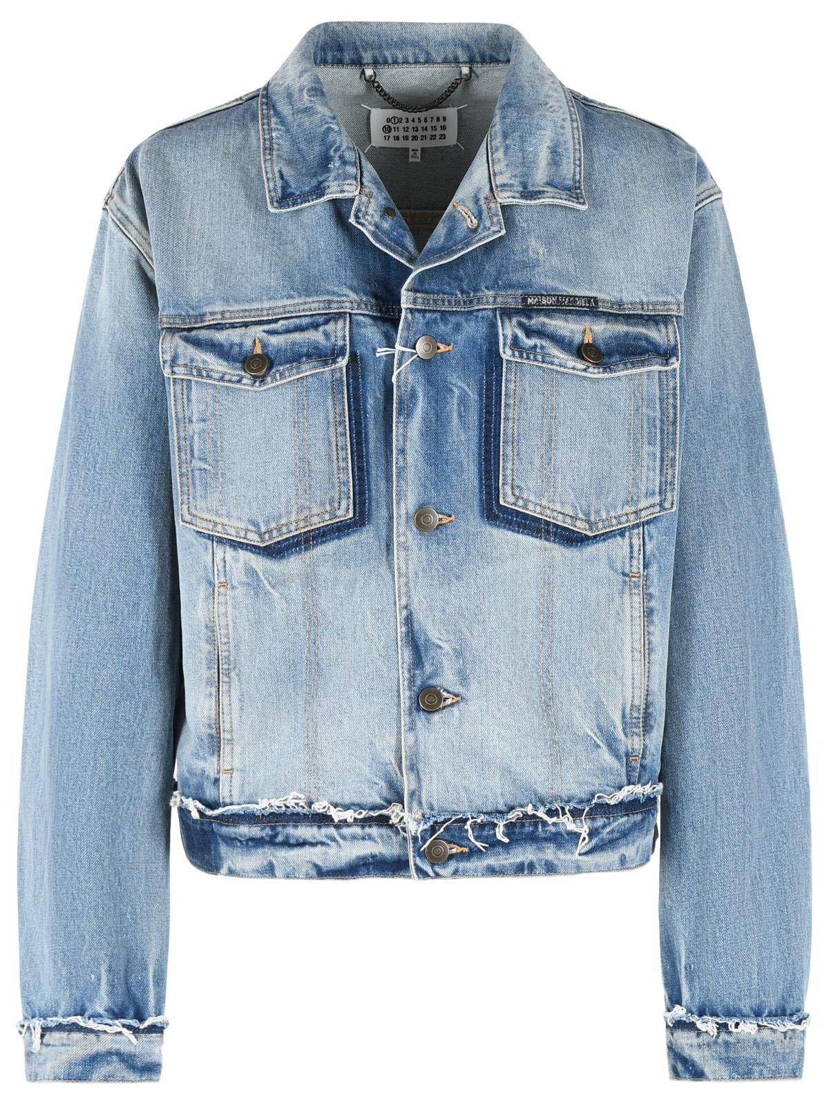 Maison Margiela MAISON MARGIELA Light Blue Cotton Jacket Size S / US 4 / IT 40 - 1 Thumbnail
