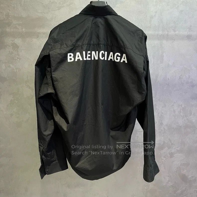 Balenciaga Balenciaga Black Pointed Collar Shirt. Size US S / EU 44-46 / 1 - 1 Thumbnail