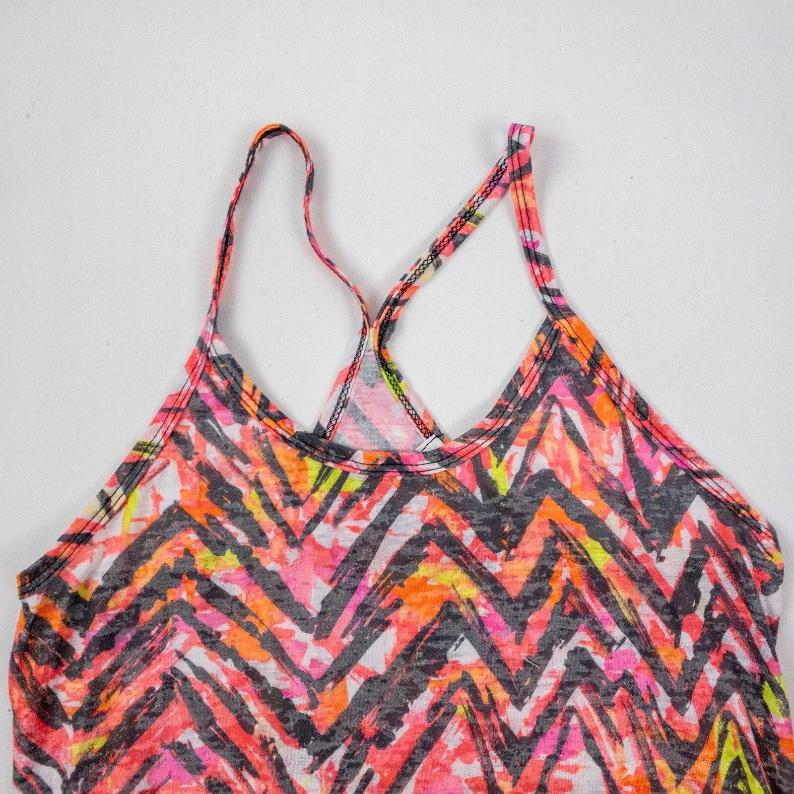 Other Delias Neon Pink Chevron Racerback Tank Top Womens Medium Size M / US 6-8 / IT 42-44 - 3 Thumbnail