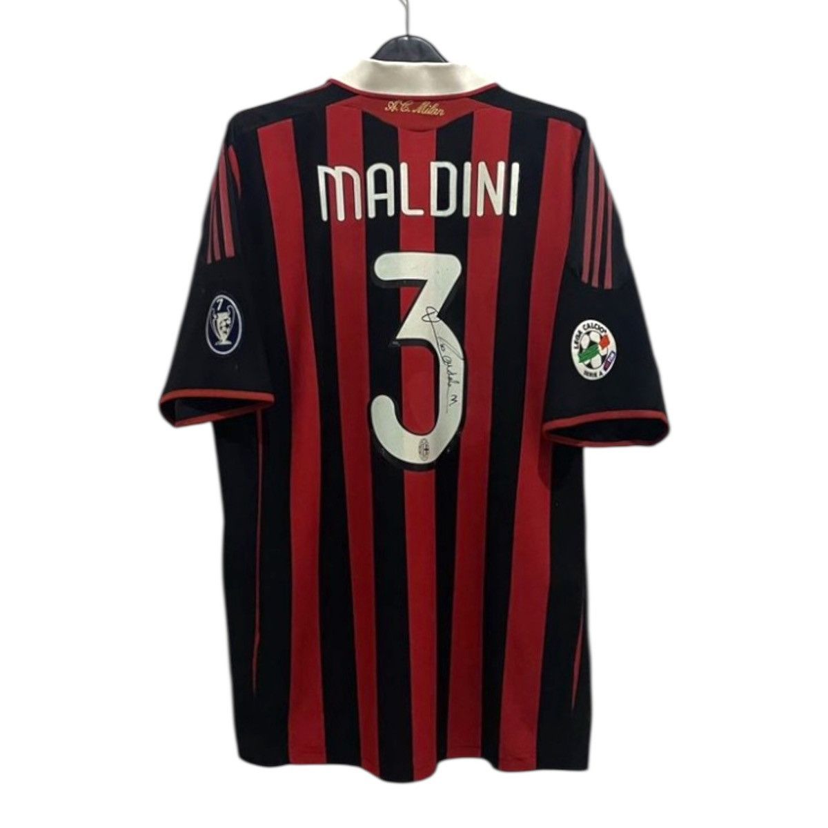 Adidas Maldini Sign In AC Milan 2009 Player Issue Soccer Jersey Size US XL / EU 56 / 4 - 2 Thumbnail