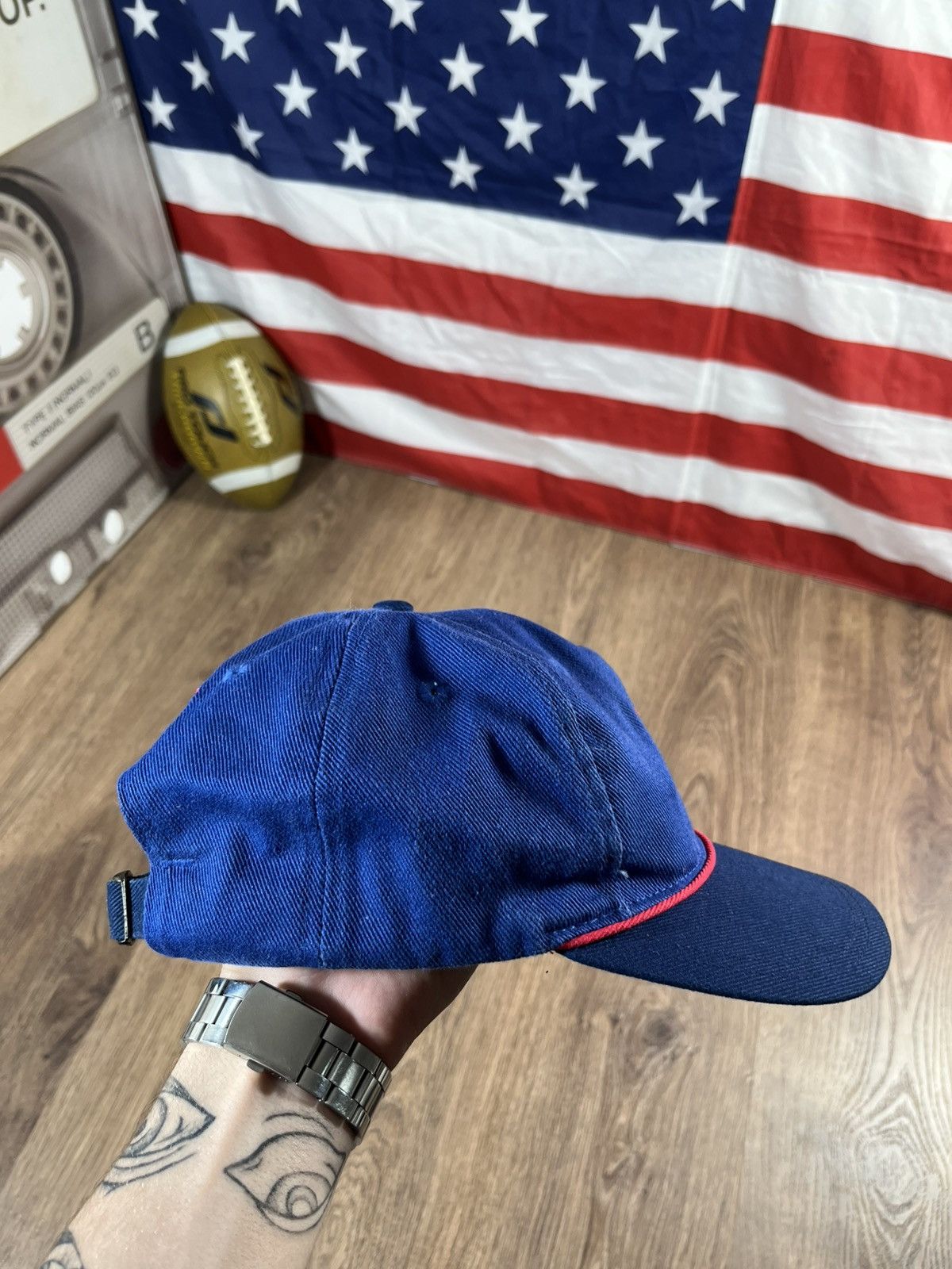 Nike Vintage 90s Rangers Football Soccer Cap Hat Rare Size ONE SIZE - 4 Thumbnail