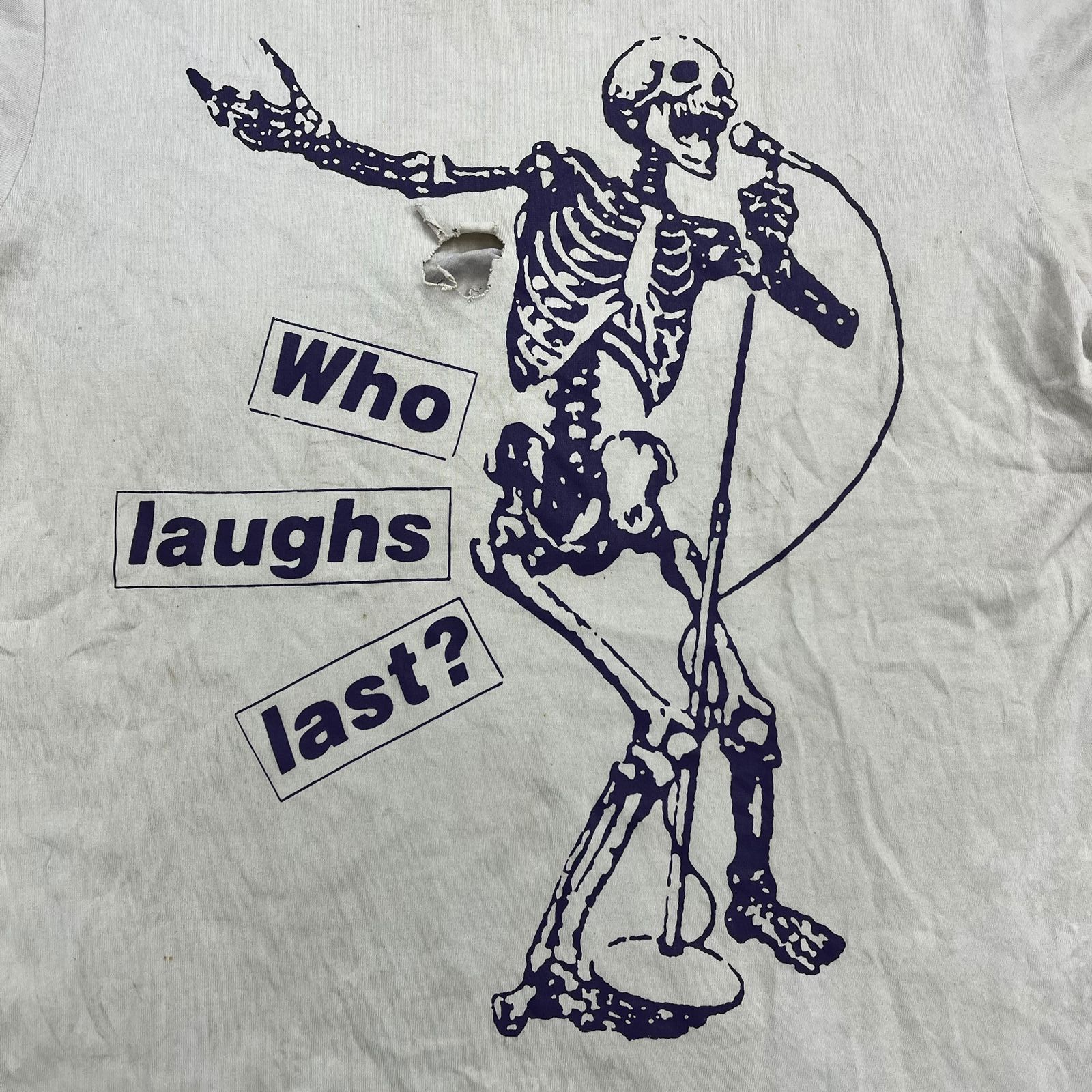 If Six Was Nine × Japanese Brand × Le Grande Bleu (L.G.B.) Barbara Kruger Who Laugh Last destroyed Tshirt Size US M / EU 48-50 / 2 - 3 Thumbnail
