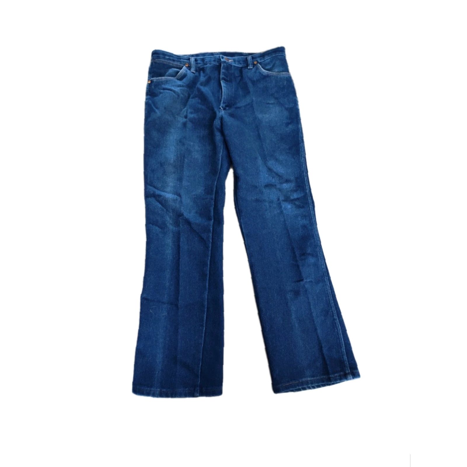 Wrangler VINTAGE Wrangler Men's Jeans 36x31 Dark Blue Cowboy Cut 90s Western Mid Rise Straight Fit Made in USA Size US 36 / EU 52 - 2 Thumbnail