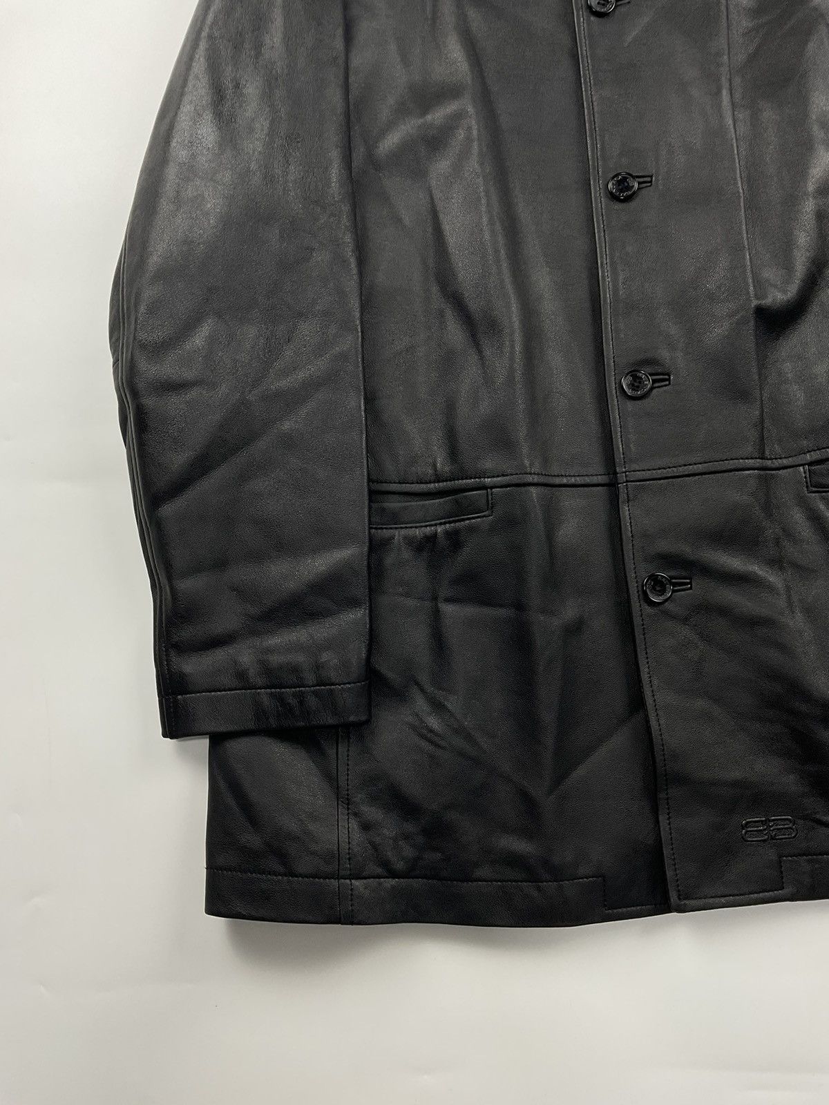 Balenciaga Vintage Balenciaga Leather Jacket Size US XL / EU 56 / 4 - 4 Thumbnail