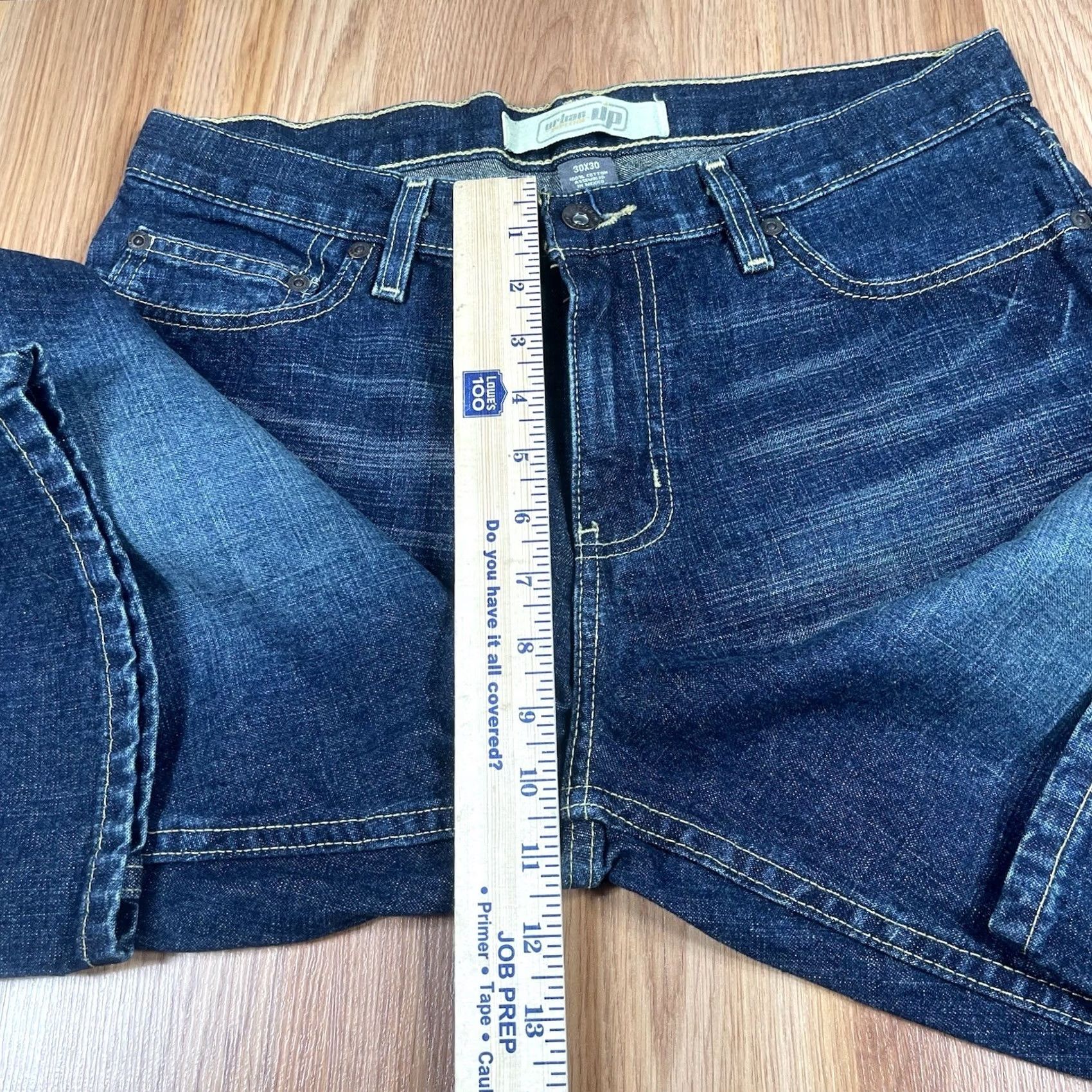 Vintage Urban Up Jeans Mens 30Wx30L Low Rise Straight Leg Blue Denim Pants 100% Cotton 5 Pockets Belt Loops Size US 30 / EU 46 - 7 Thumbnail