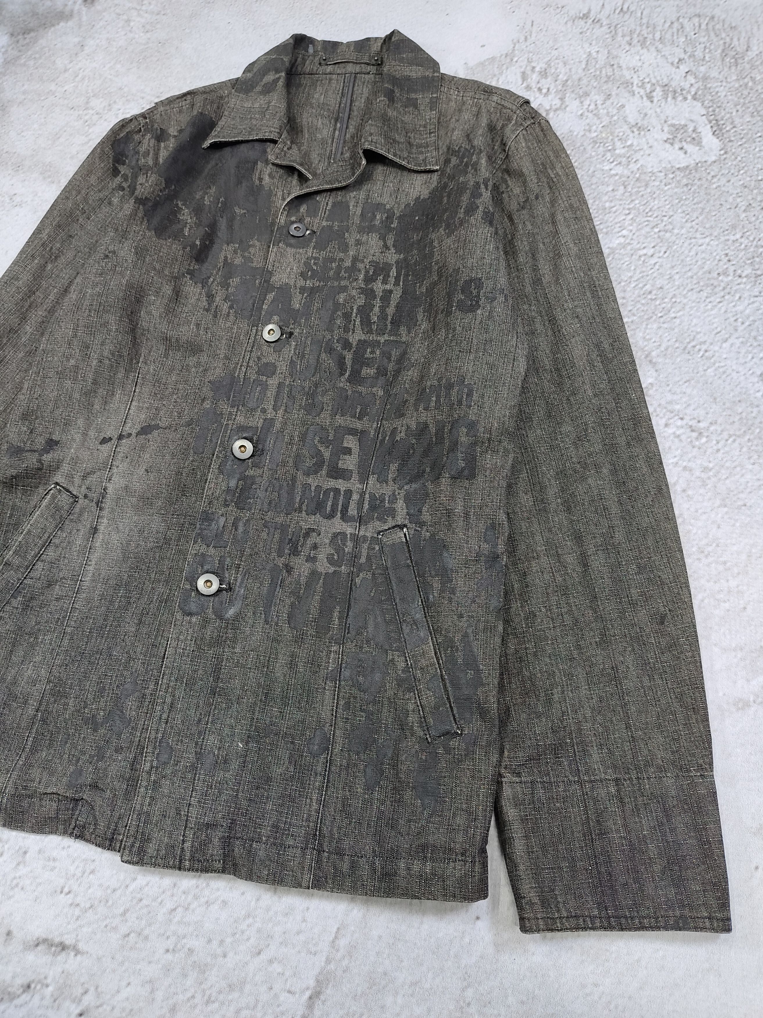In The Attic In The Attic- Industrial Text Graphic Military Work Jacket Size US M / EU 48-50 / 2 - 2 Thumbnail