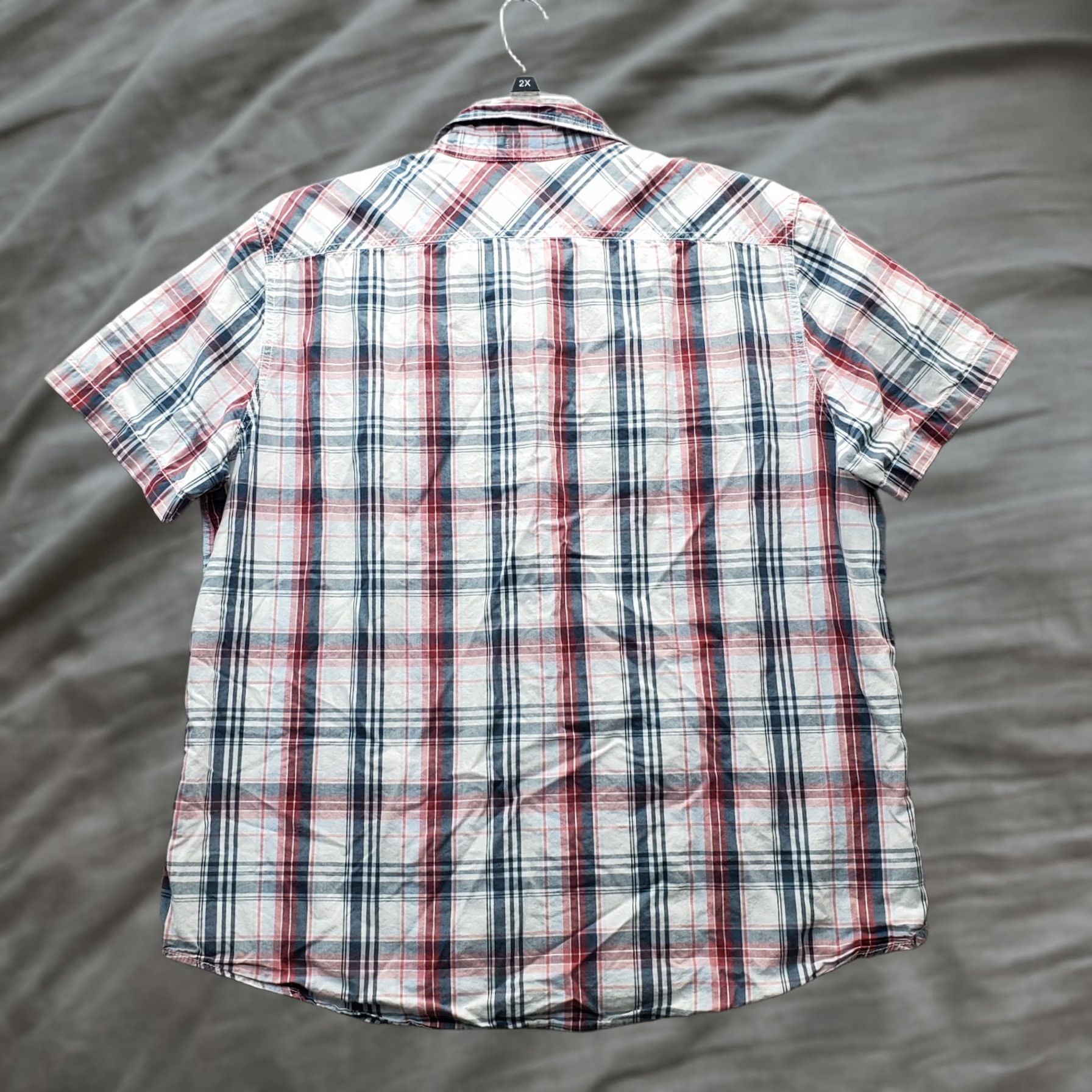 American Eagle Outfitters American Eagle Outfitters Shirt Men 2XL Multi Plaid Button-Up Collar Short Sleeve Pocket Classic Regular Fit Size US XXL / EU 58 / 5 - 1 Thumbnail