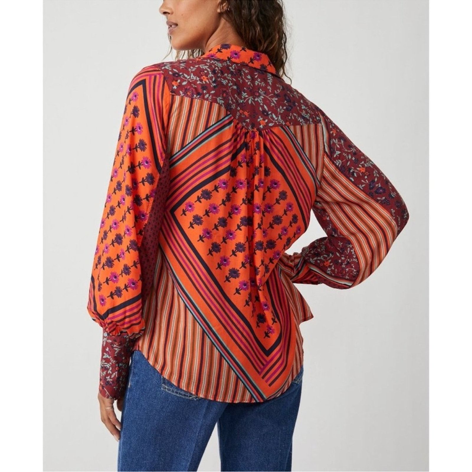 Free People 🎉LAST CHANCE🎉 FREE PEOPLE Hazel Button Down Top Size XS / US 0-2 / IT 36-38 - 4 Thumbnail