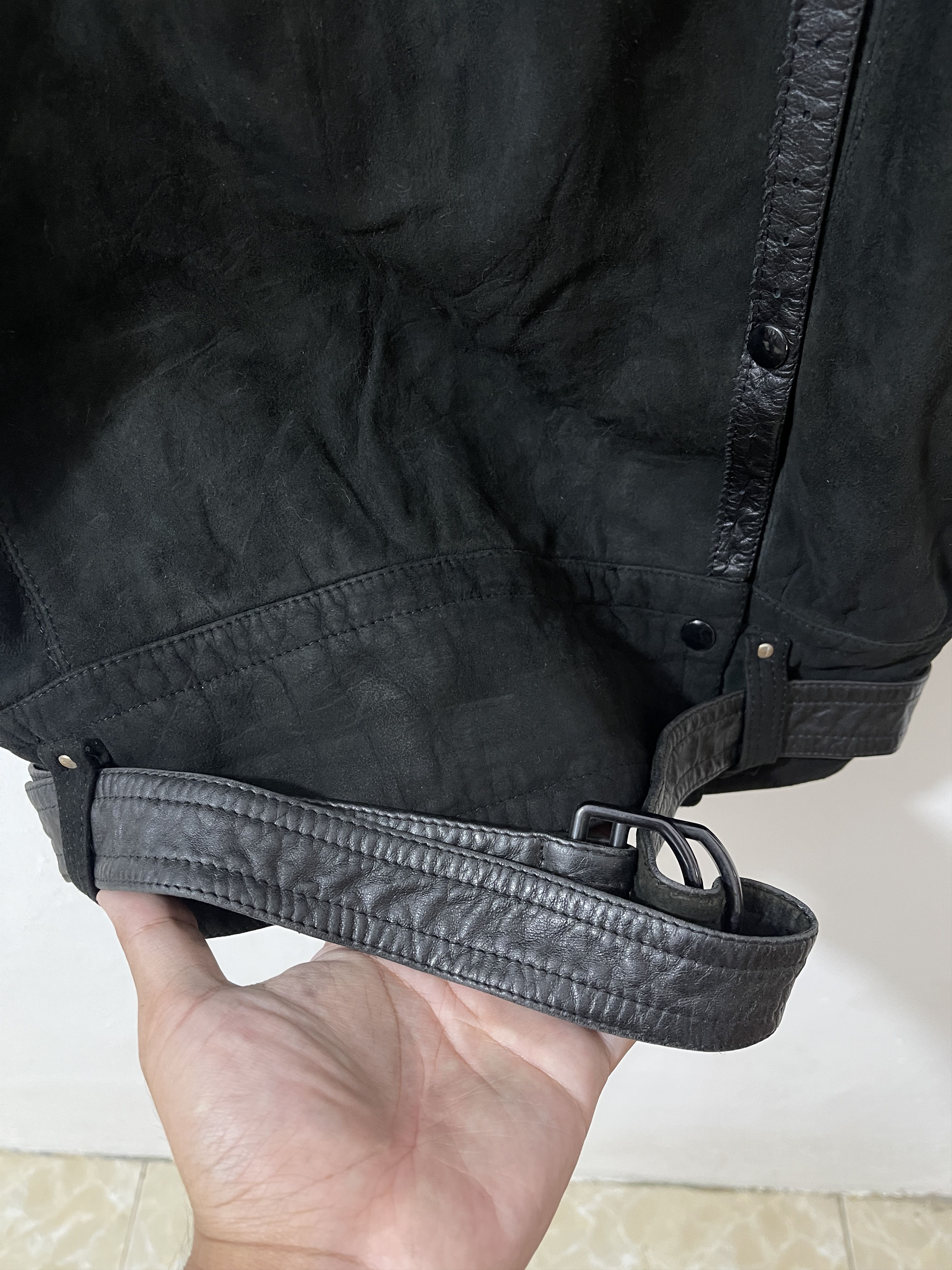 Japanese Brand Vintage Cuccini Apocalypse Gothic Punk Waxed Leather Jacket Size US XL / EU 56 / 4 - 2 Thumbnail