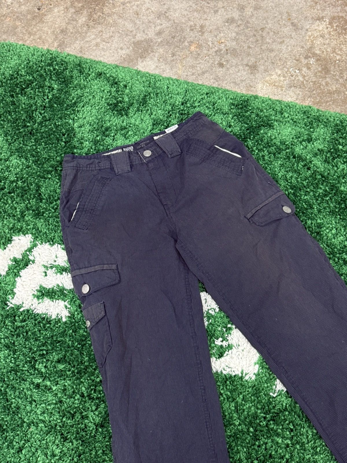Vintage Vintage Pinstripe Striped Wide Belt Loop Cargo Pants 34 x 32 Size US 34 / EU 50 - 2 Thumbnail