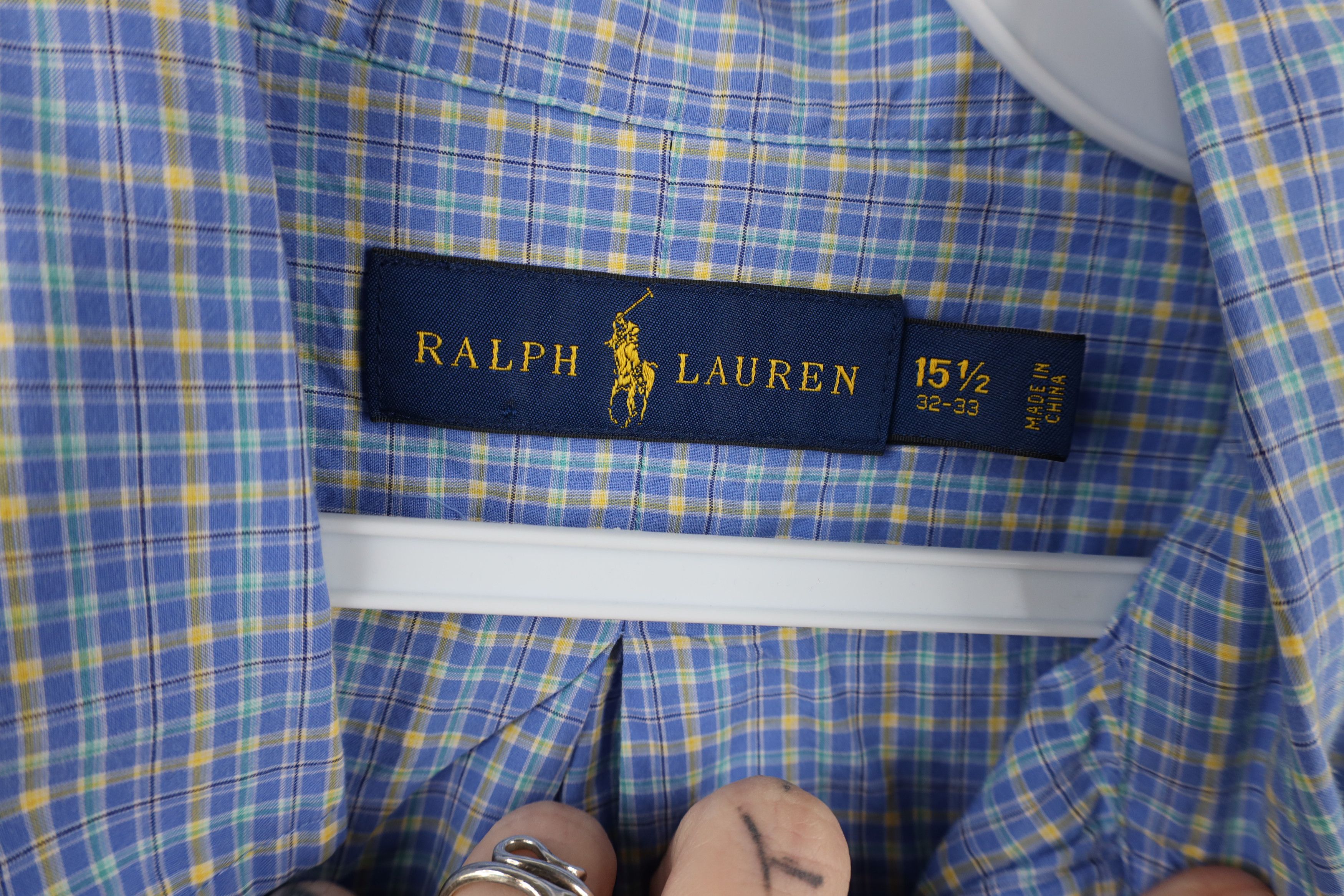 Ralph Lauren × Vintage Vintage Ralph Lauren Plaid Collared Button Down Shirt Size US M / EU 48-50 / 2 - 7 Thumbnail