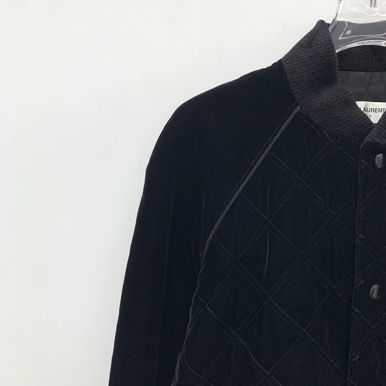 Saint Laurent Paris Saint Laurent Black diamond collar, single-breasted, long-s Size US M / EU 48-50 / 2 - 3 Thumbnail