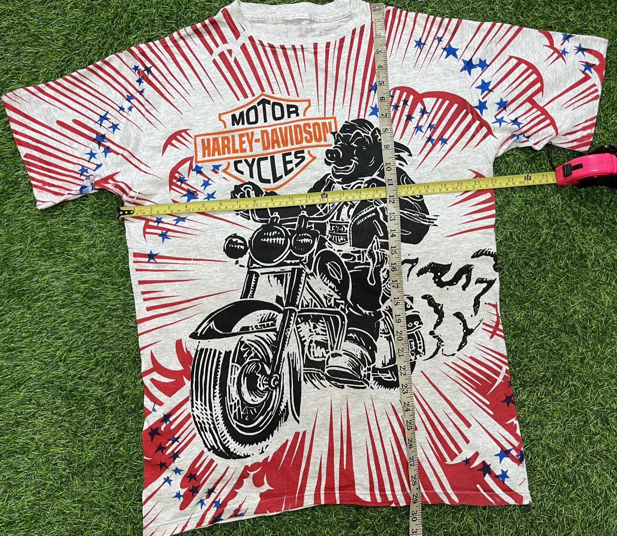 Harley Davidson × Vintage RARE VINTAGE HARLEY DAVIDSON ALL OVER PRINT 90s TEES Size US XL / EU 56 / 4 - 6 Thumbnail