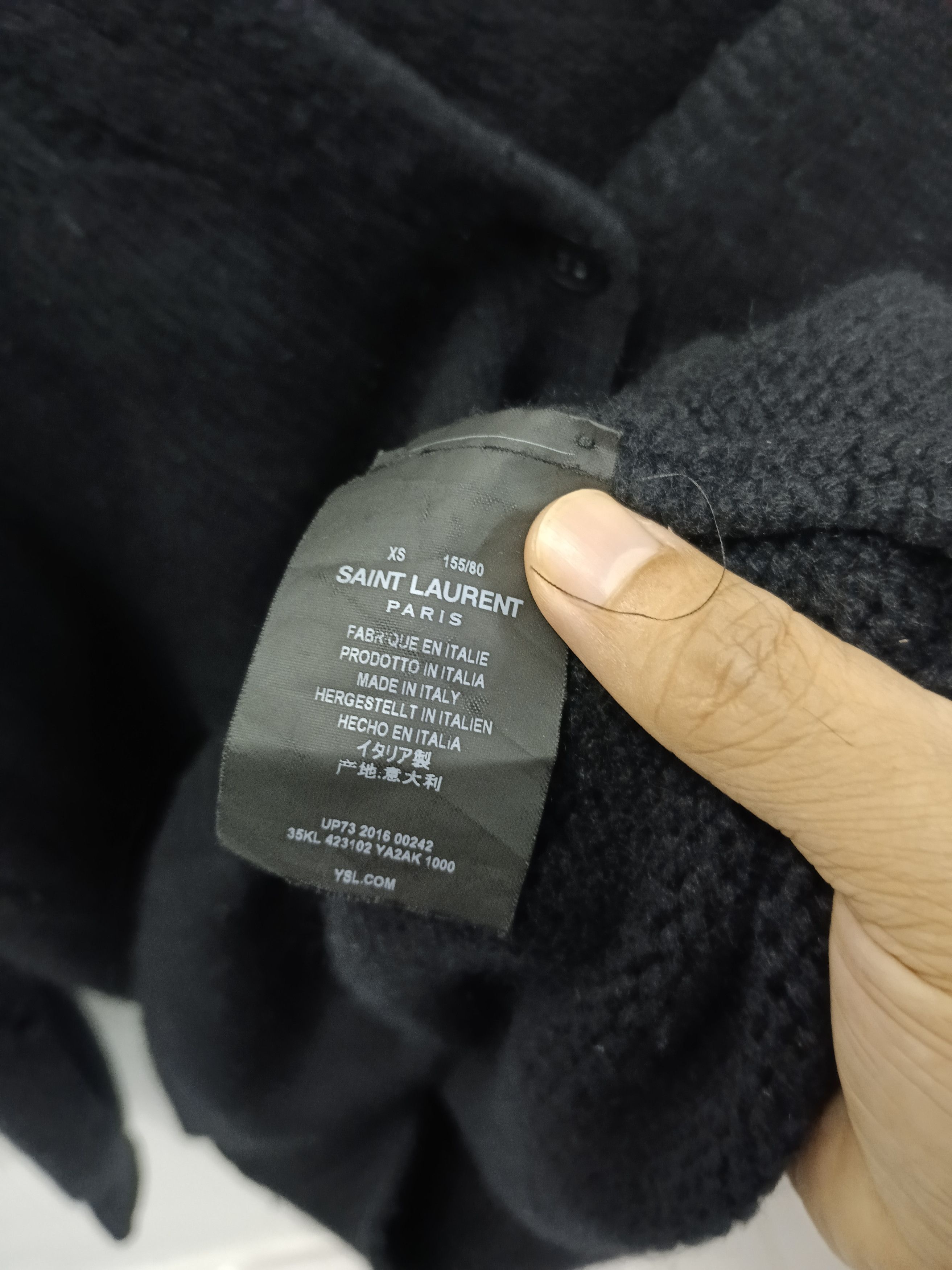 Saint Laurent Paris Hedi Slimane Saint Laurent Paris FW16 Black Knit Sweater Size XS / US 0-2 / IT 36-38 - 12 Thumbnail