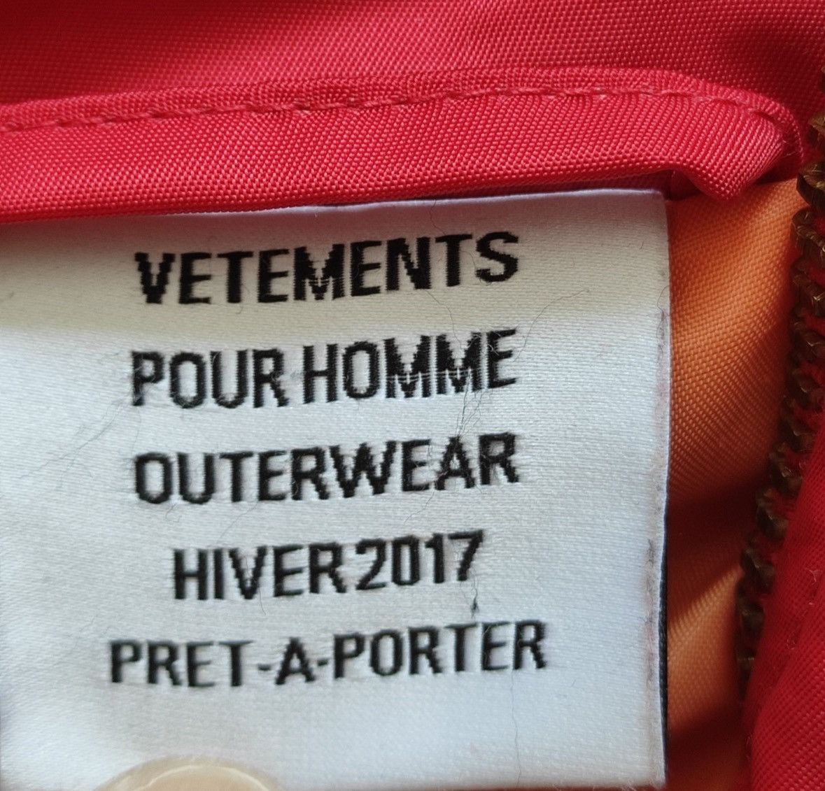 Vetements Fw17 red bomber jacket Size US XS / EU 42 / 0 - 3 Thumbnail