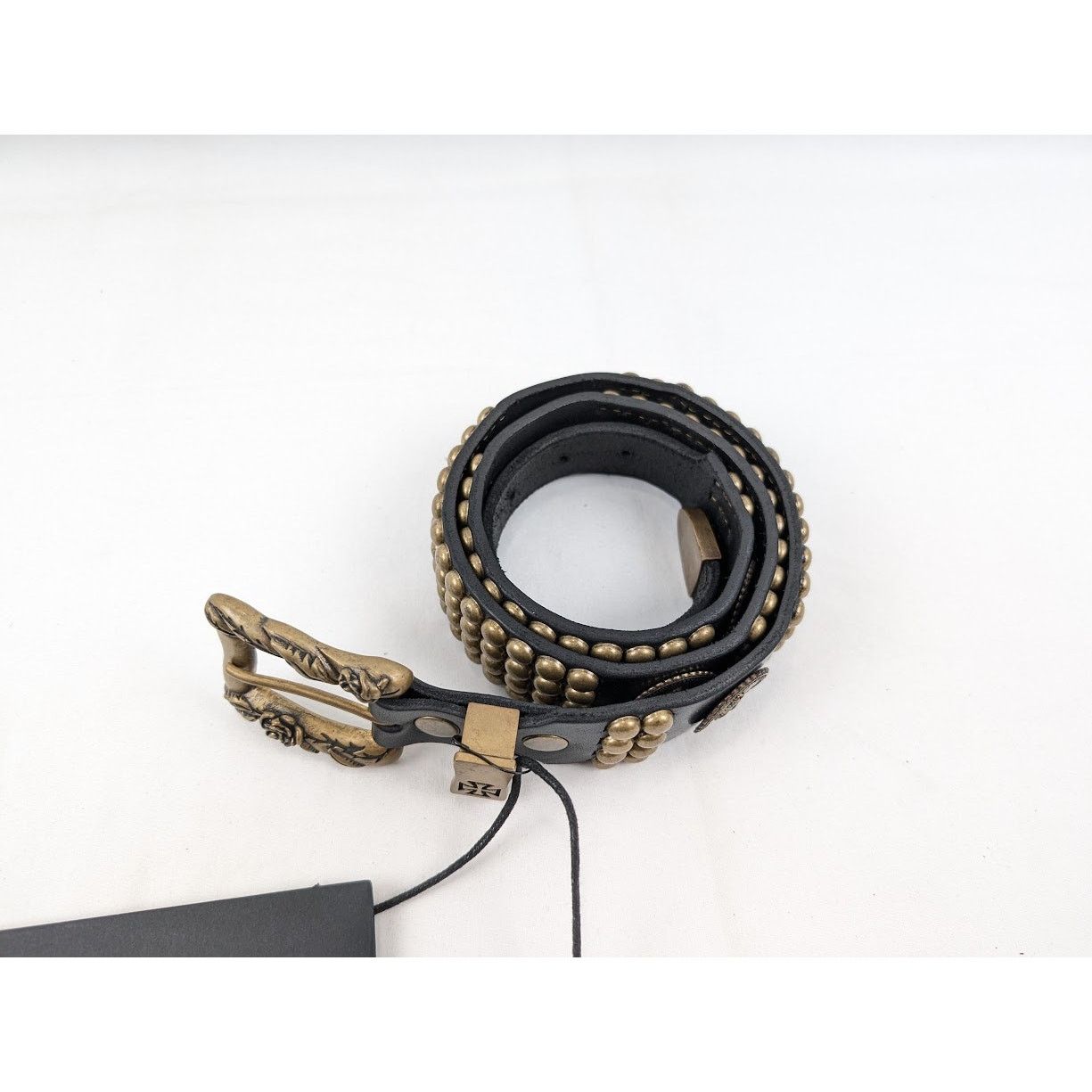 Enfants Riches Deprimes o1rshd1 Size: 90 / Antique Brass Jesus Coin Belt Black/Brass Size 36 - 5 Thumbnail