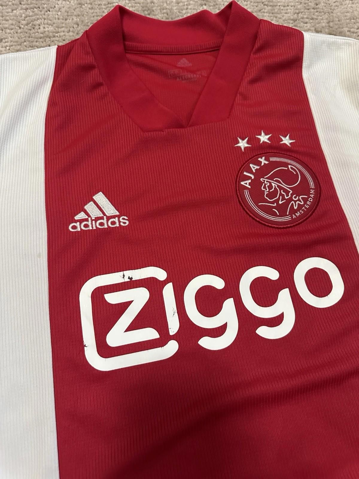 Adidas AJAX AMSTERDAM 2019 2020 HOME FOOTBALL SHIRT SOCCER JERSEY Size US L / EU 52-54 / 3 - 5 Thumbnail