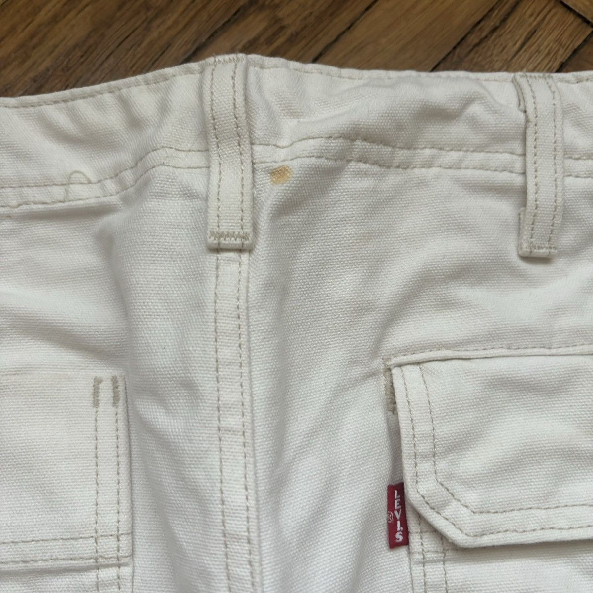 Levi's Vintage Clothing Last Drop‼️Big E LEVI’S Premium white denim jeans Workwear Size US 34 / EU 50 - 5 Thumbnail