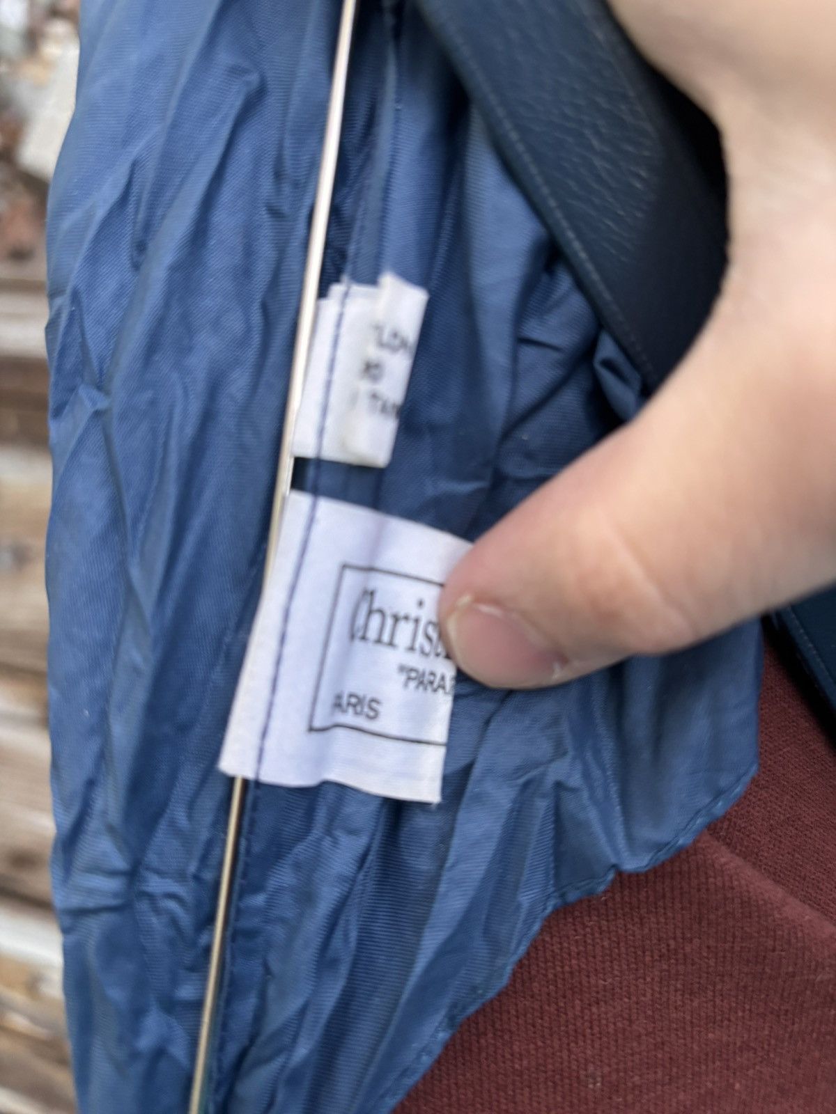 Dior VTG Dior Trotter Blue Monogram Umbrella with Leather Case Size ONE SIZE - 11 Thumbnail
