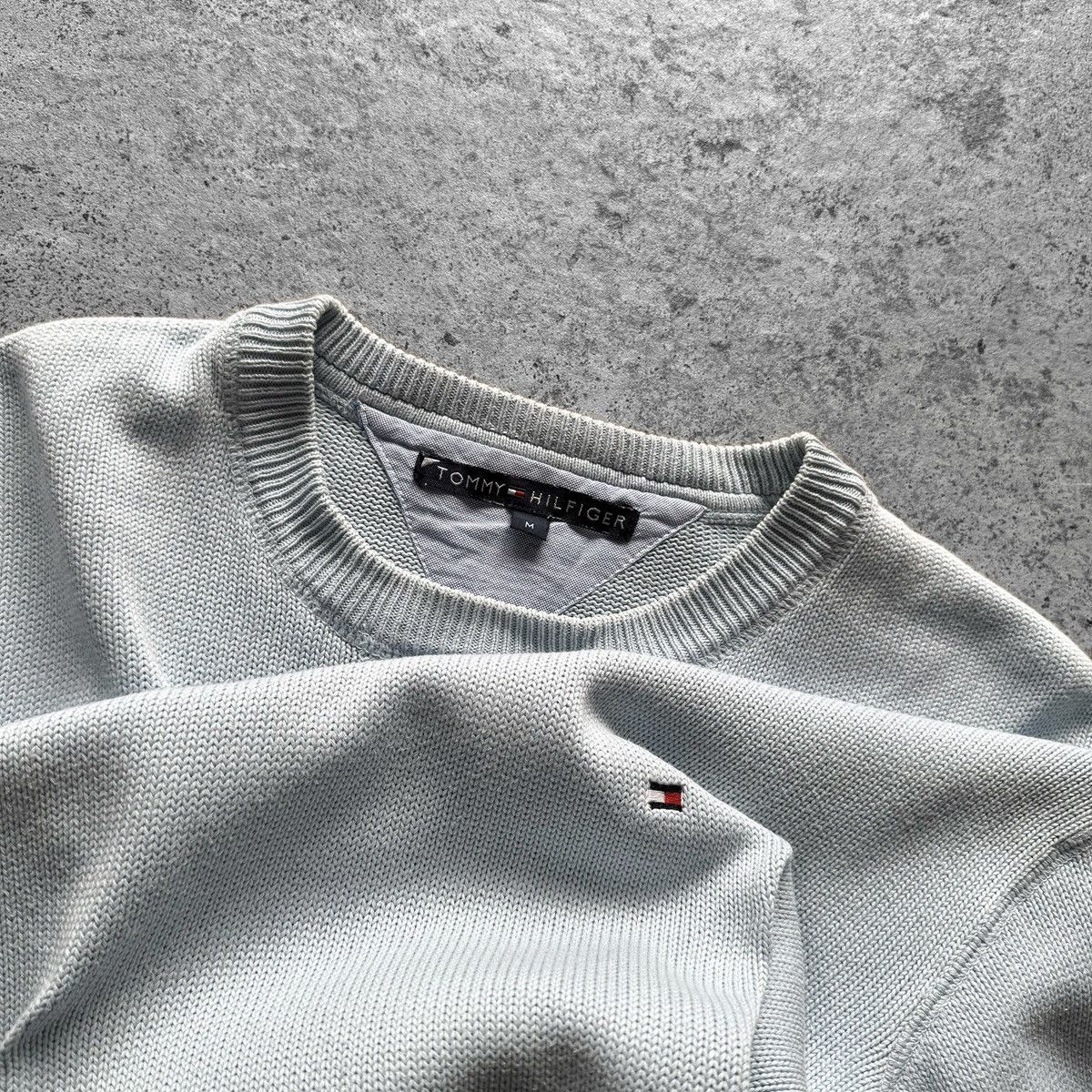 Tommy Hilfiger Tommy Hilfiger Light Blue Chunky Cotton Sweater Crew Neck Size US M / EU 48-50 / 2 - 4 Thumbnail