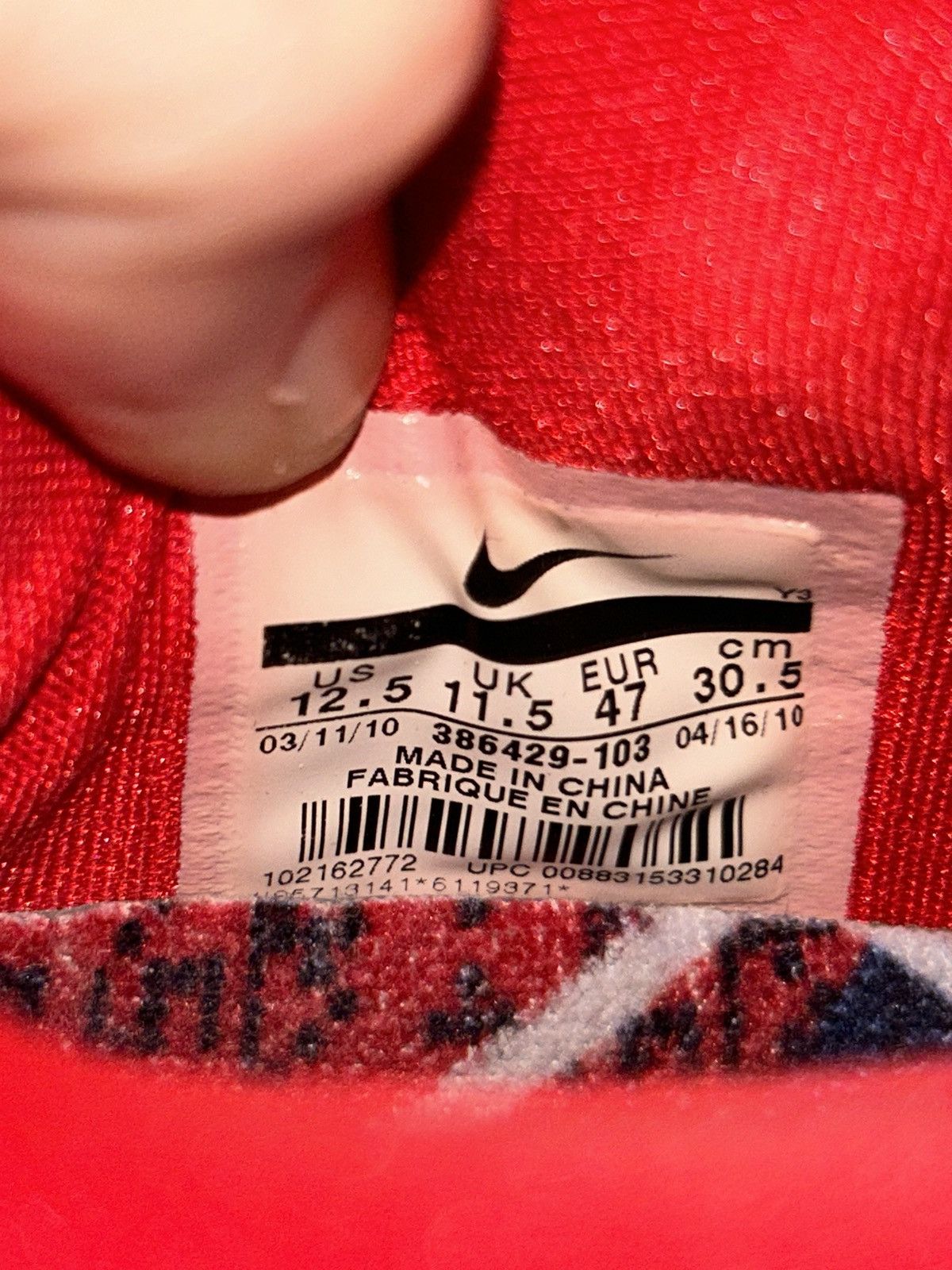 Nike Nike Zoom Kobe 5 USA 386429-103 size 12.5 2010 release Size US 12.5 / EU 45-46 - 11 Thumbnail