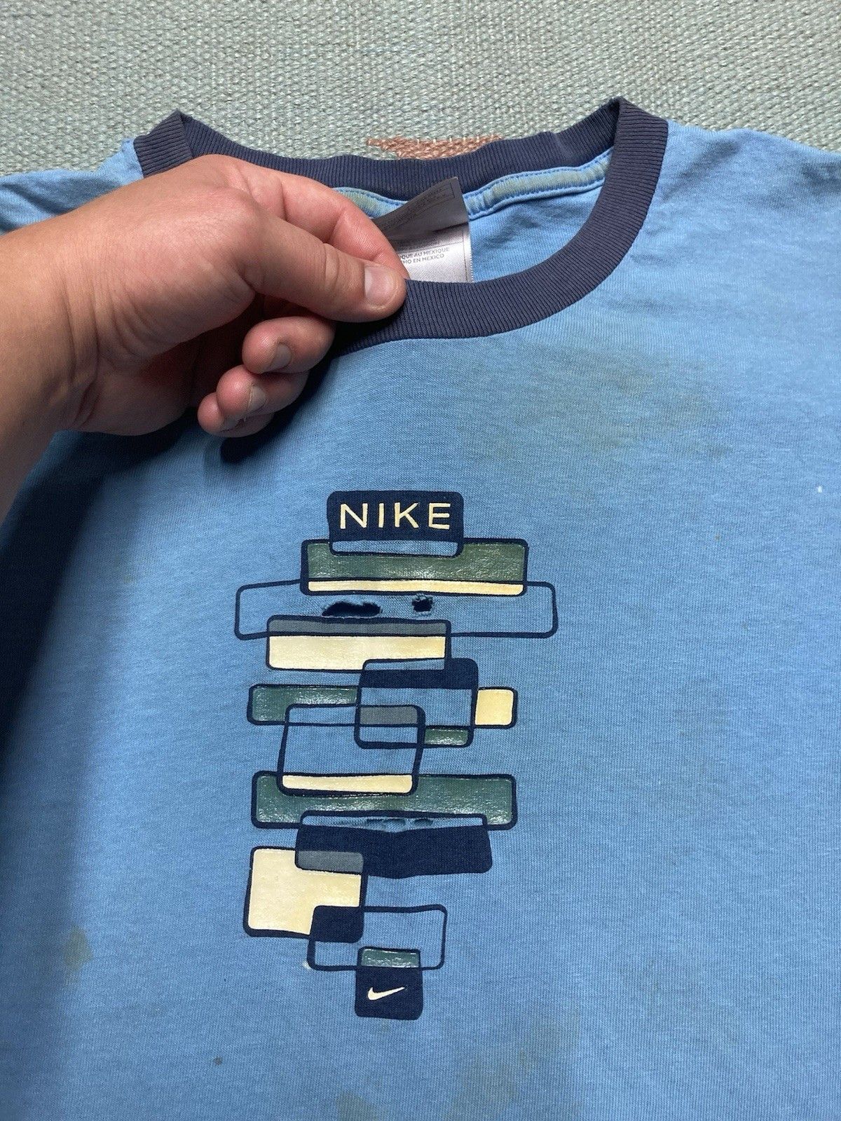 Vintage Vintage ringer t shirt Nike spell out swoosh check logo M Size US M / EU 48-50 / 2 - 6 Thumbnail