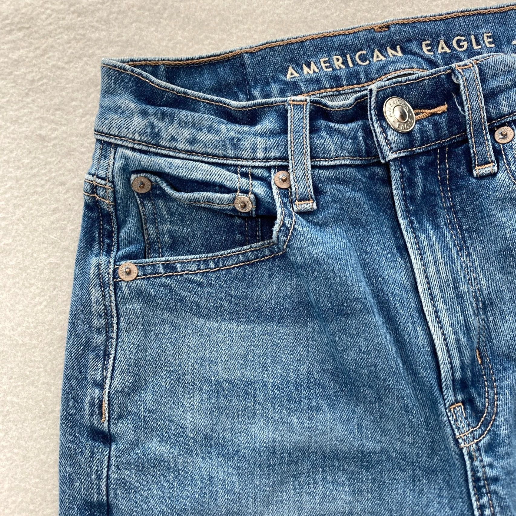 American Eagle Outfitters American Eagle Outfitters Jeans 000 90s Boyfriend Blue Distressed Denim Medium Wash Jeans Womens Size 42" / US 20 - 3 Thumbnail