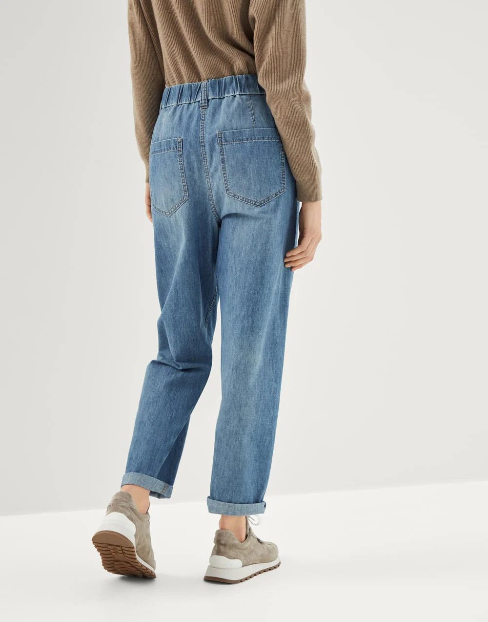 Brunello Cucinelli o1la1rc1a0425 Lady Denim Pants in Blue Size 27" / US 4 / IT 40 - 3 Thumbnail