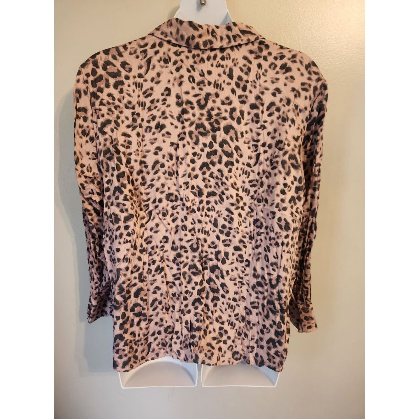 Liz Claiborne Liz Claiborne Woman Pink Leopard Print Long Sleeve Top Shirt 3X Size XXL / US 16-18 / IT 52-54 - 5 Thumbnail