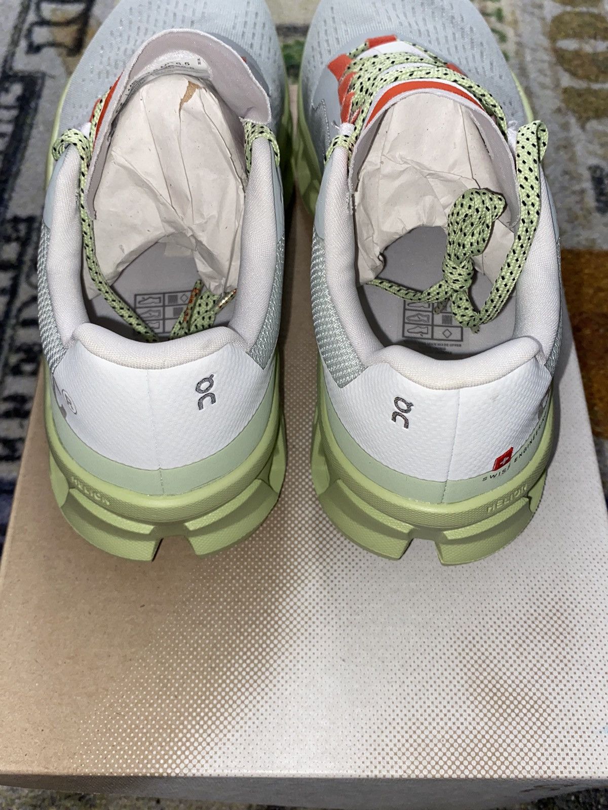 On On Running Cloudmonster Glacier Grey Meadow Green Size US 8.5 / IT 38.5 - 6 Thumbnail
